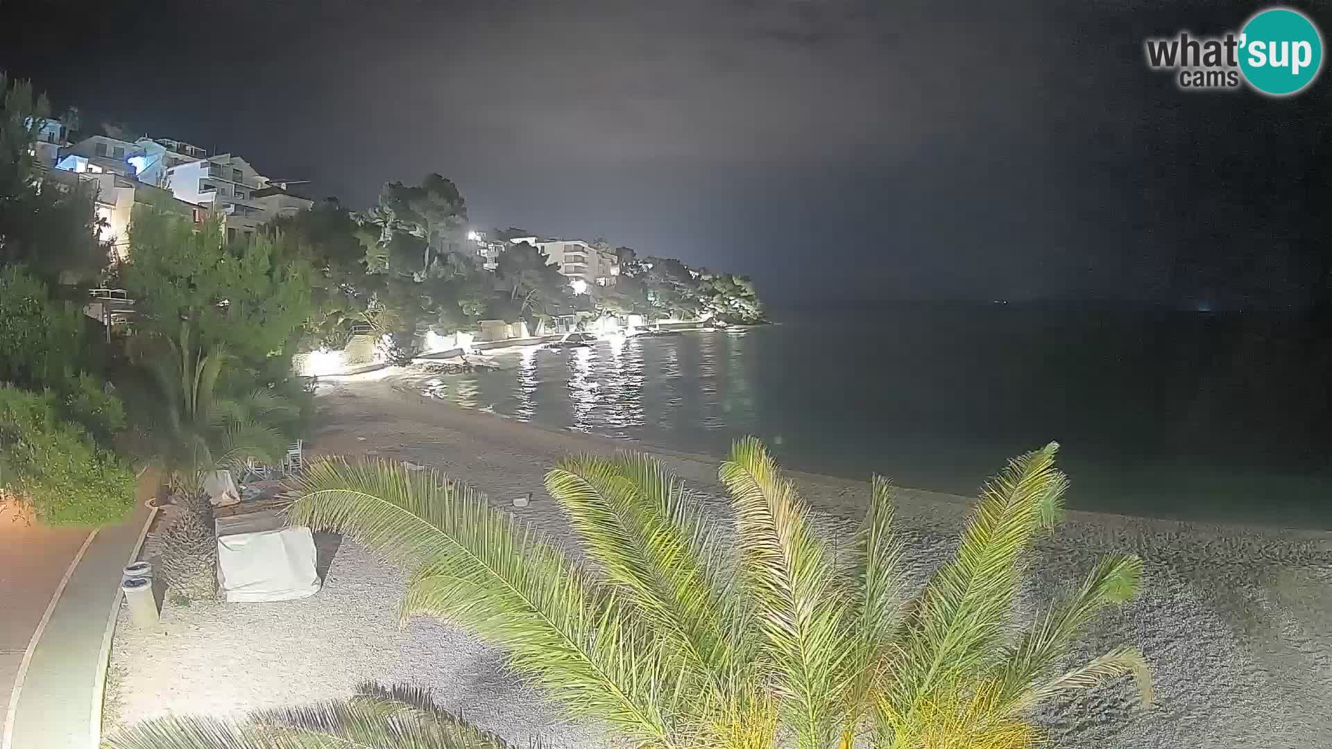Webcam Lučica Strand Beach Brela – Liveblick von der Adriaküste