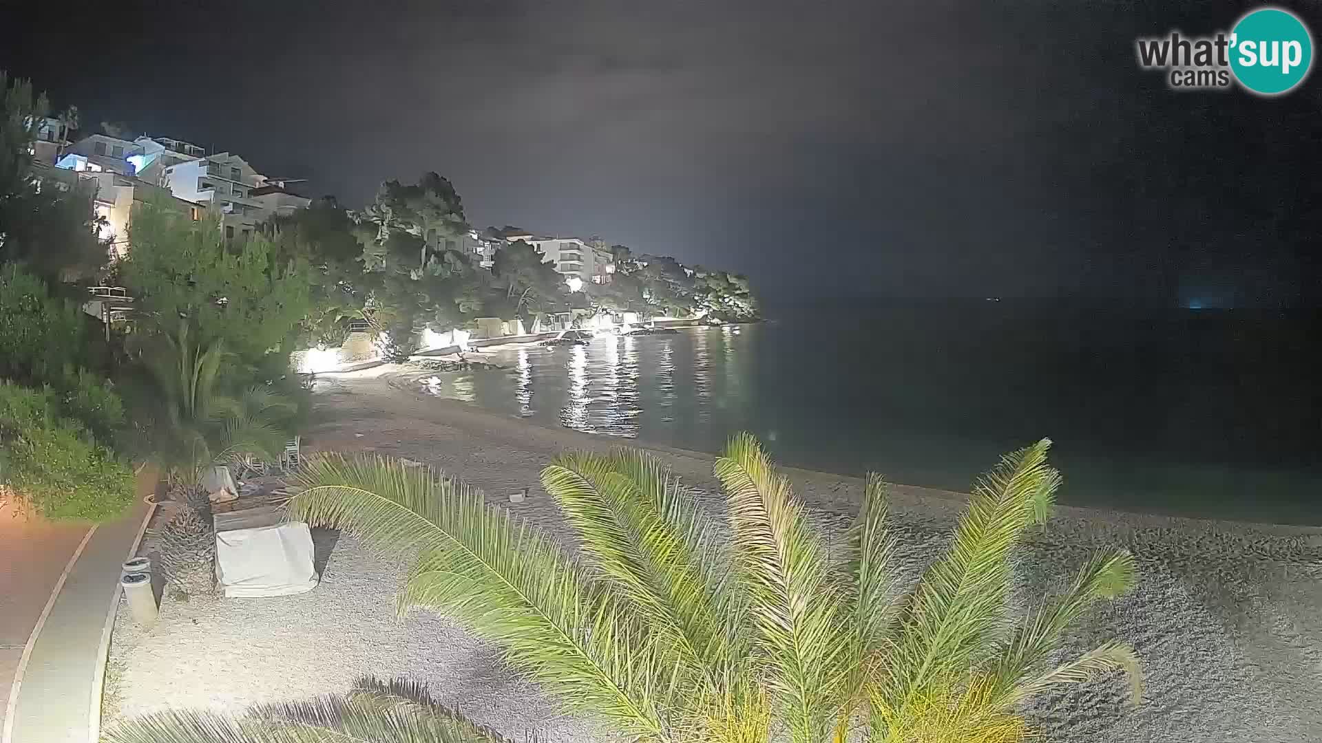 Webcam Plage Lučica Brela – Vue en direct sur la côte adriatique