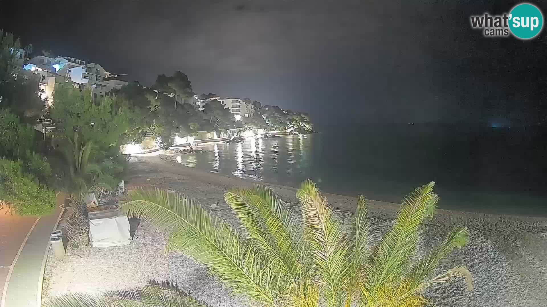 Webcam Lučica Strand Beach Brela – Liveblick von der Adriaküste