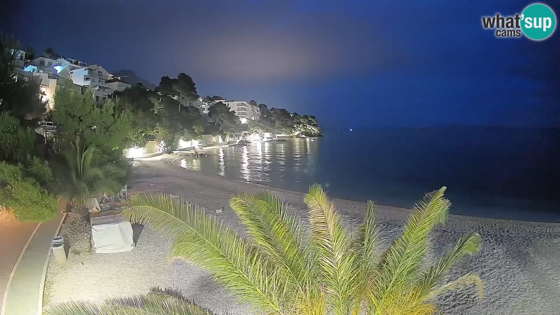 Webcam Plage Lučica Brela – Vue en direct sur la côte adriatique