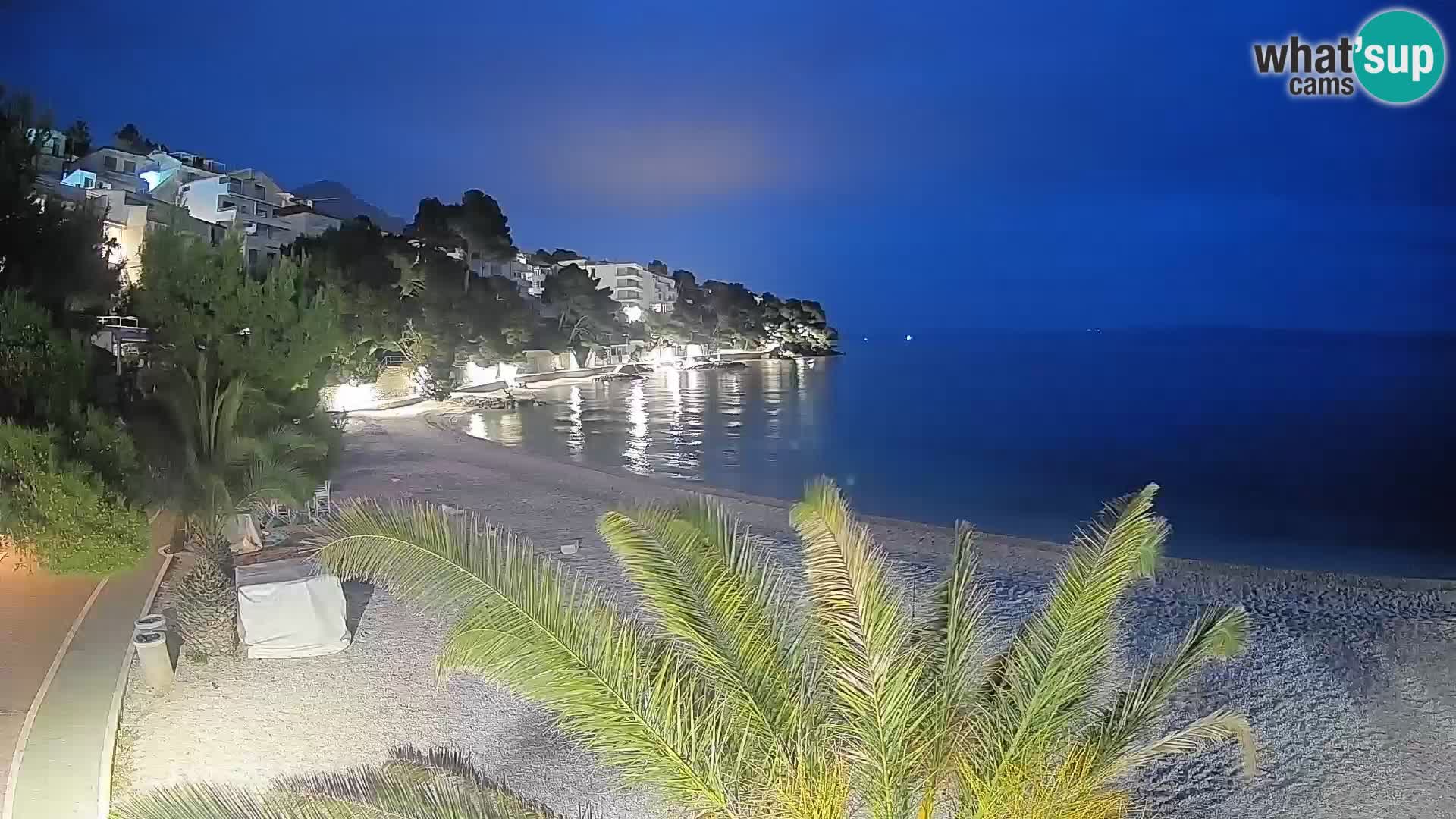 Webcam Playa Lučica Brela – Vista en directo de la costa adriática