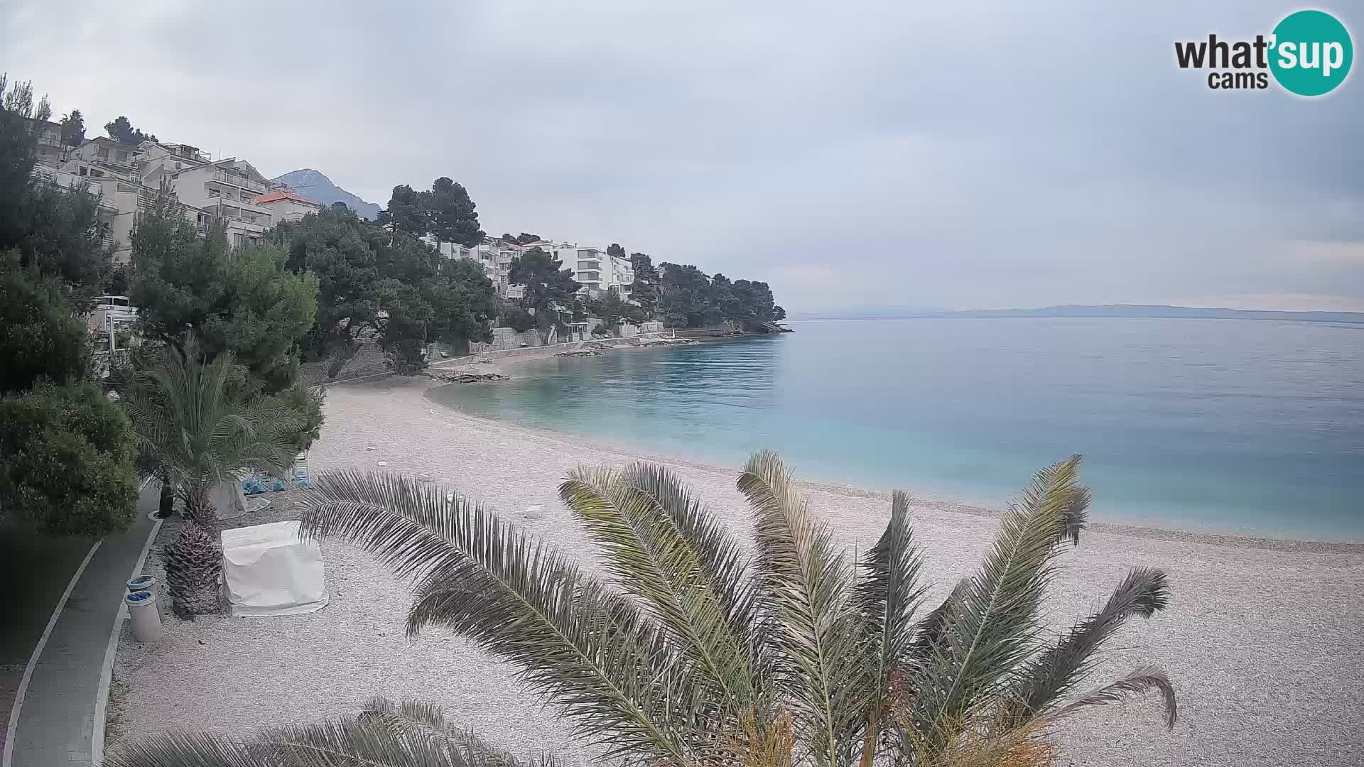 Webcam Lučica Beach Brela – Live View from the Adriatic Coast