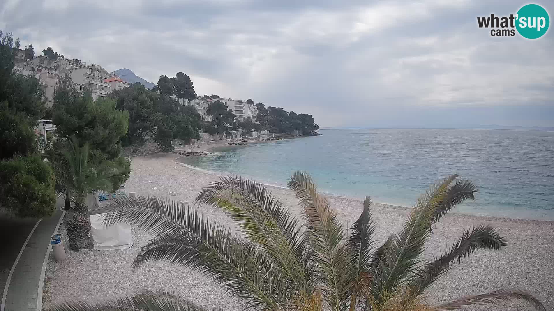 Webcam Plage Lučica Brela – Vue en direct sur la côte adriatique