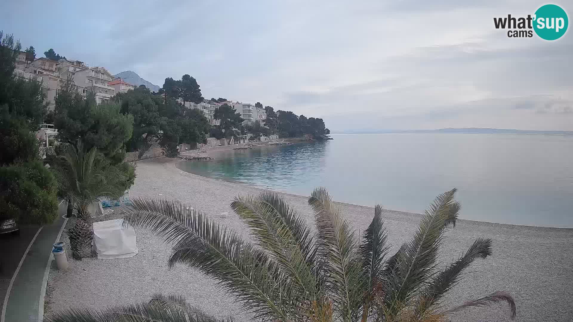 Webcam Spiaggia Lučica Brela – Vista live sulla costa adriatica