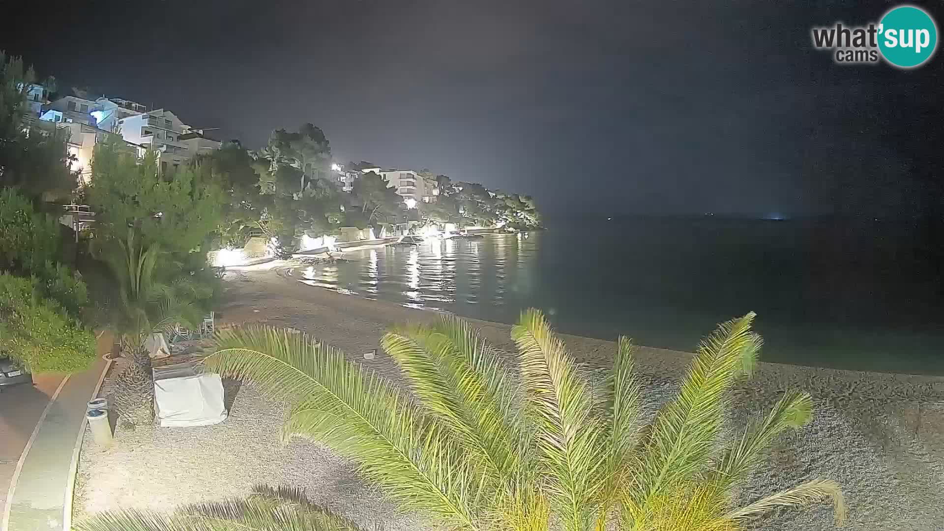 Webcam Spiaggia Lučica Brela – Vista live sulla costa adriatica