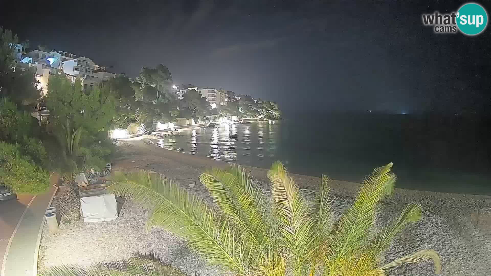 Webcam Plage Lučica Brela – Vue en direct sur la côte adriatique