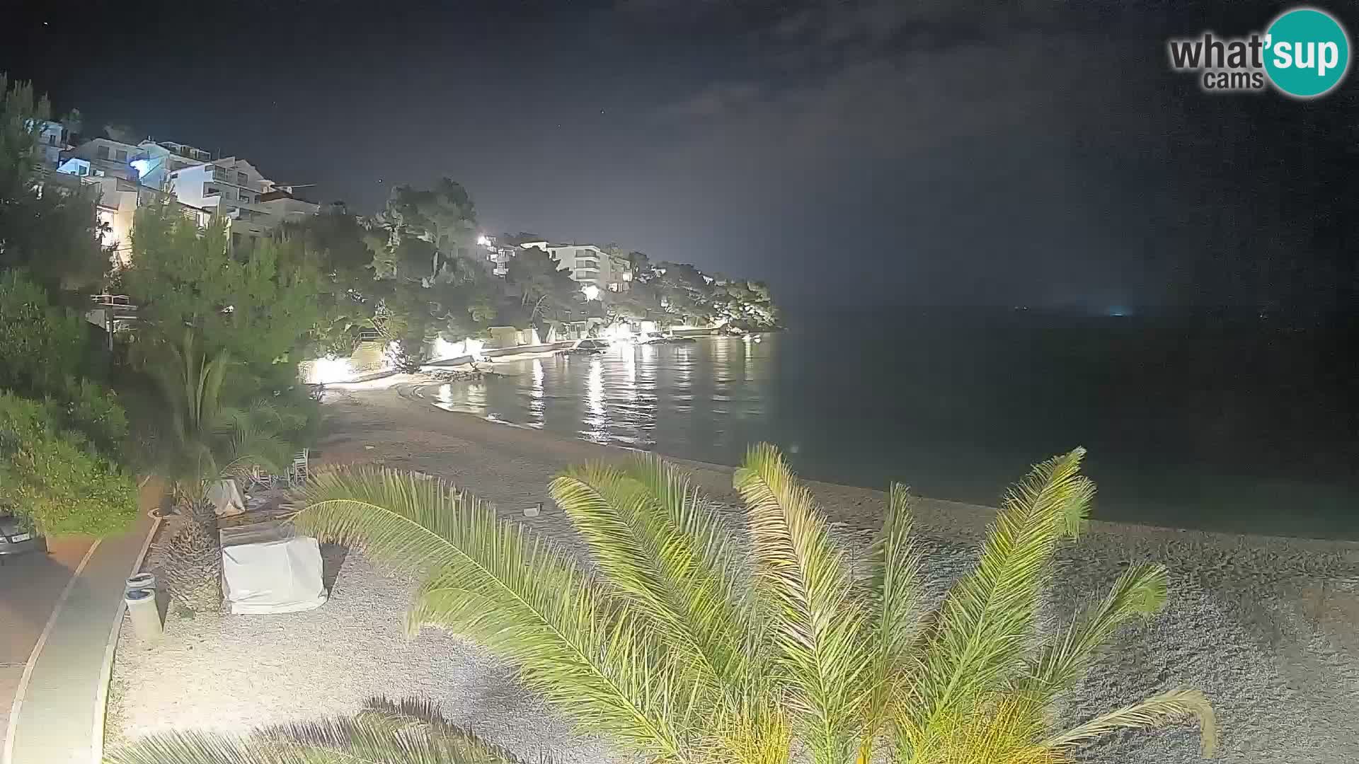 Webcam Lučica Strand Beach Brela – Liveblick von der Adriaküste