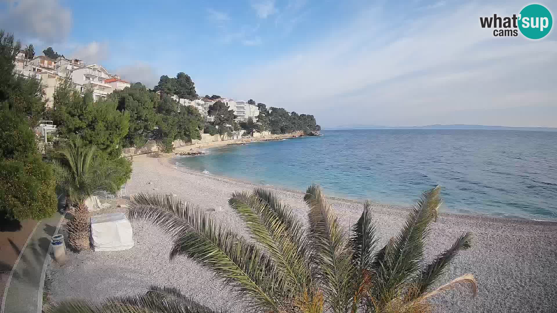 Webcam Playa Lučica Brela – Vista en directo de la costa adriática