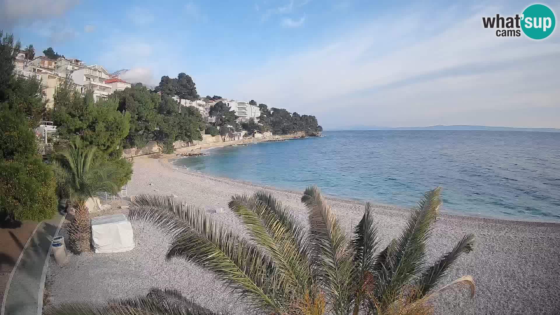 Webcam Spiaggia Lučica Brela – Vista live sulla costa adriatica