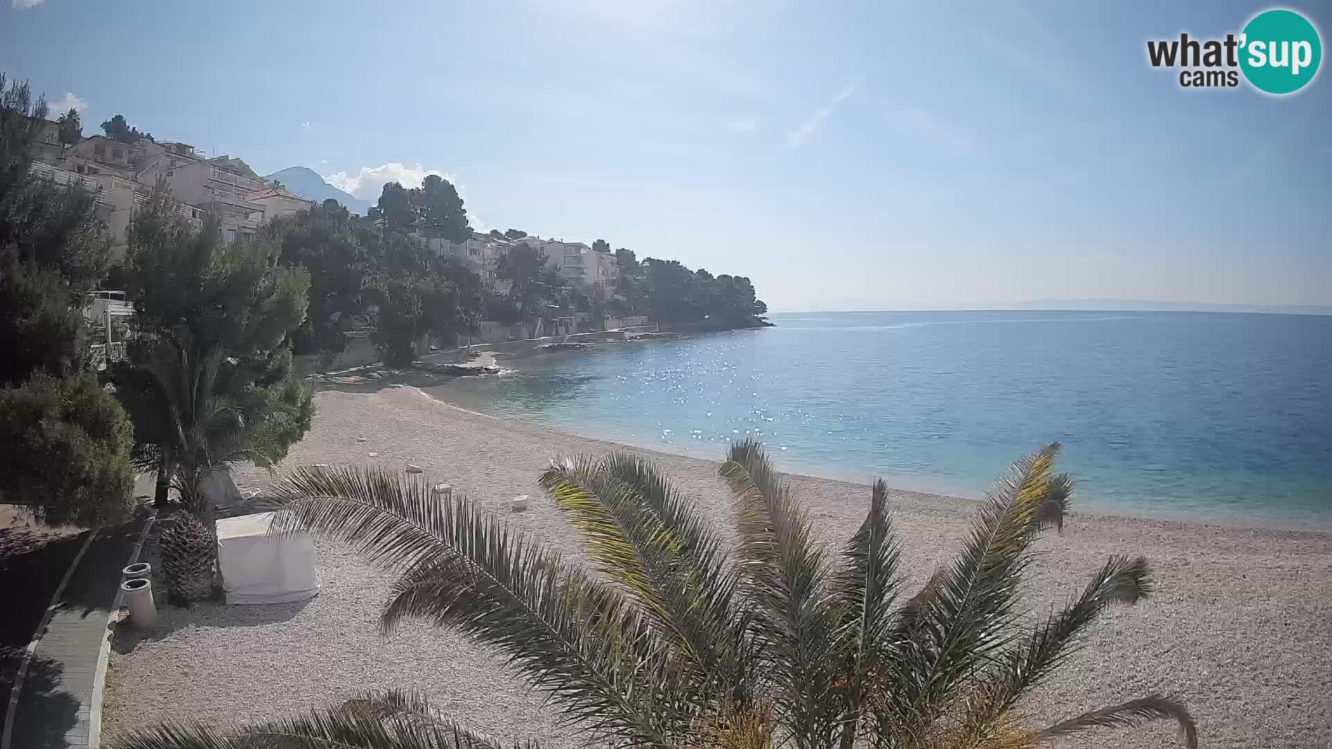 Webcam Playa Lučica Brela – Vista en directo de la costa adriática