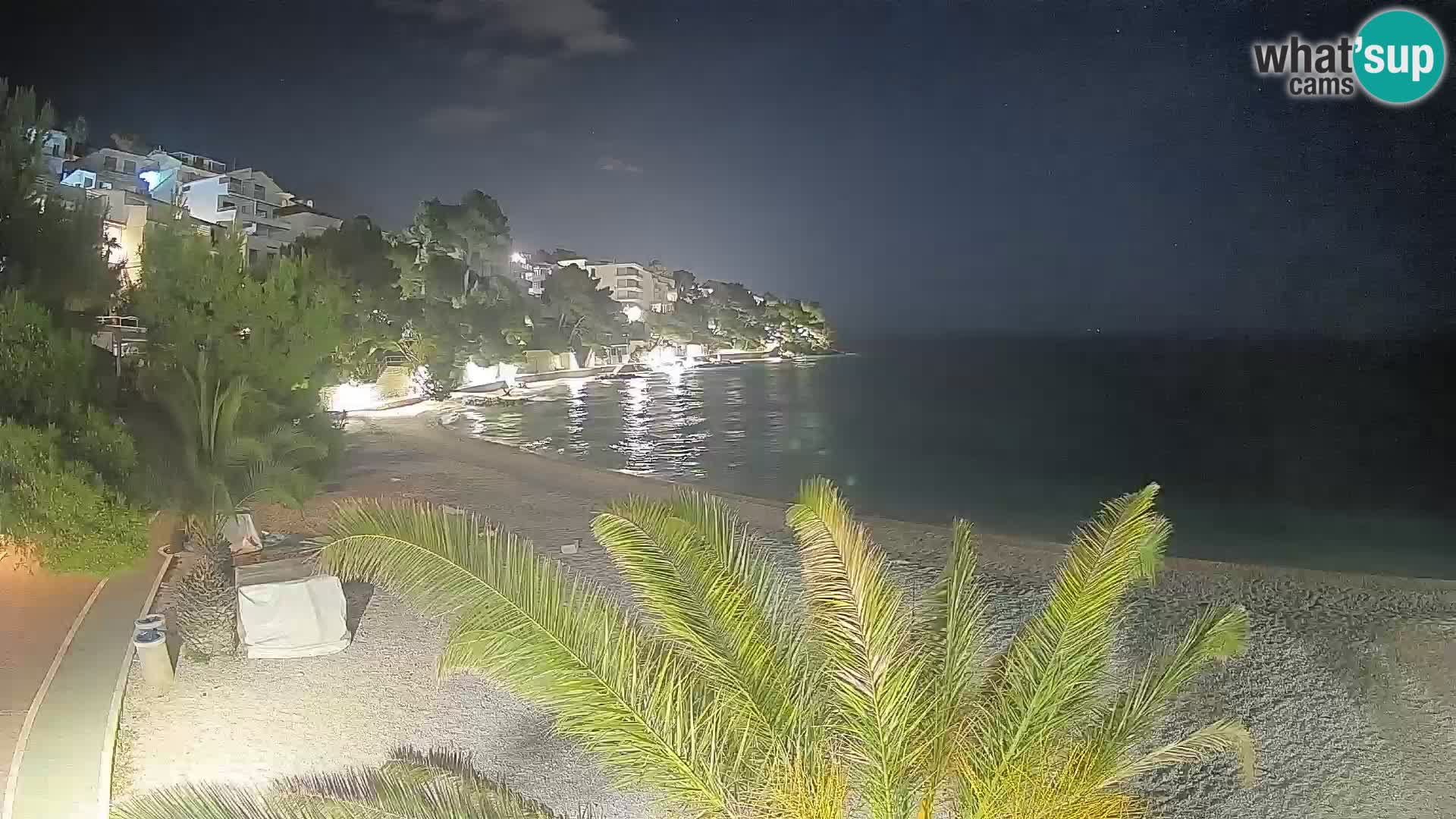 Webcam Lučica Strand Beach Brela – Liveblick von der Adriaküste