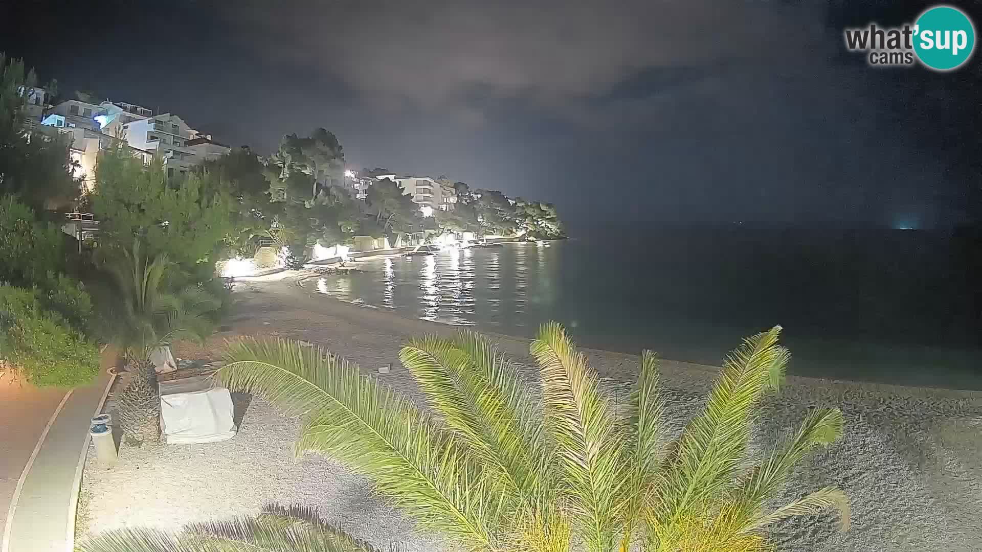 Webcam Spiaggia Lučica Brela – Vista live sulla costa adriatica