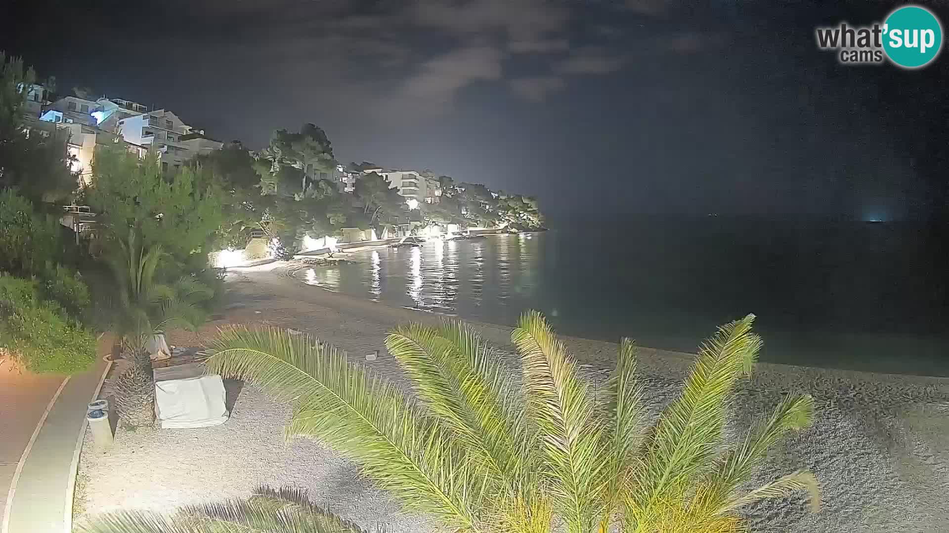 Webcam Plage Lučica Brela – Vue en direct sur la côte adriatique
