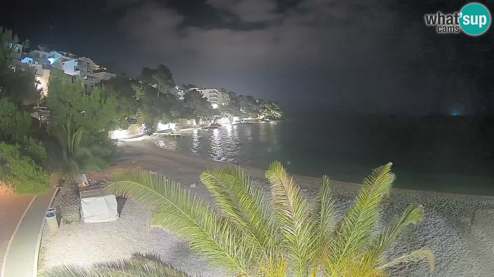 Webcam Spiaggia Lučica Brela – Vista live sulla costa adriatica