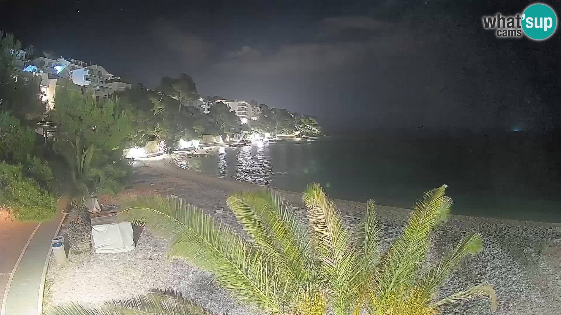 Webcam Spiaggia Lučica Brela – Vista live sulla costa adriatica
