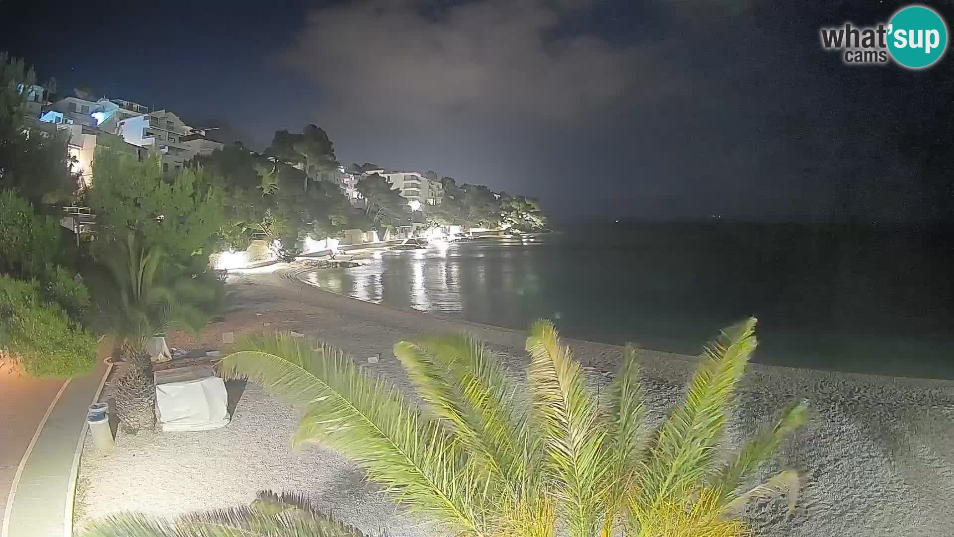 Webcam Plage Lučica Brela – Vue en direct sur la côte adriatique