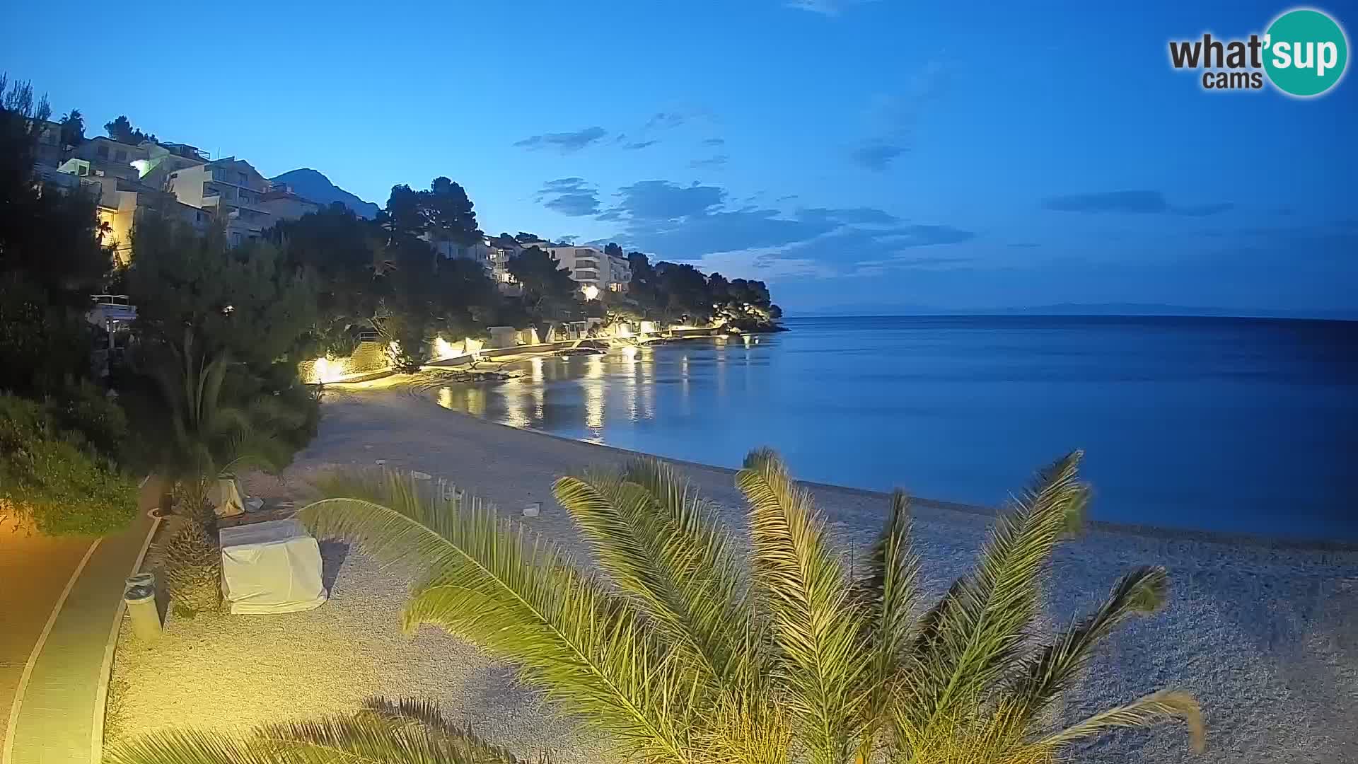 Webcam Spiaggia Lučica Brela – Vista live sulla costa adriatica