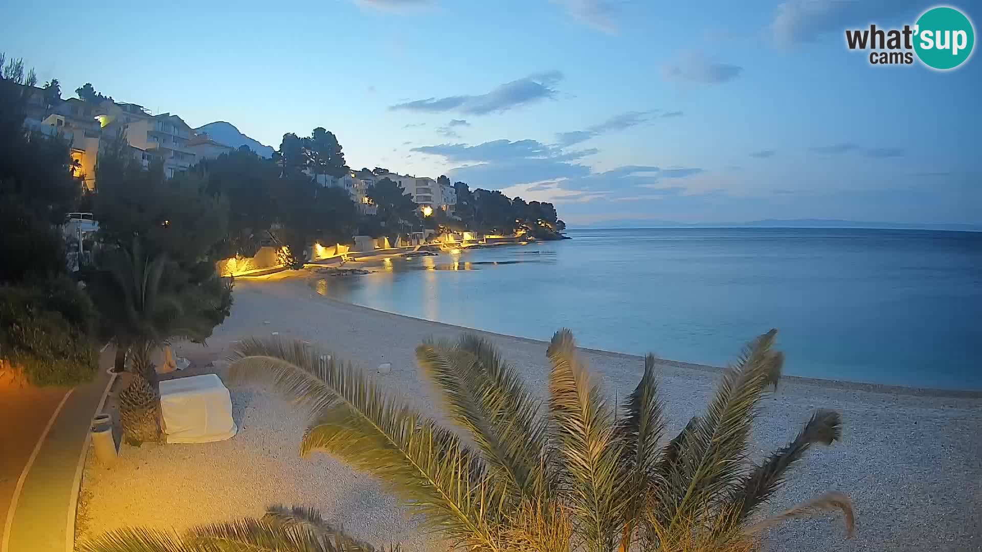Webcam Plage Lučica Brela – Vue en direct sur la côte adriatique