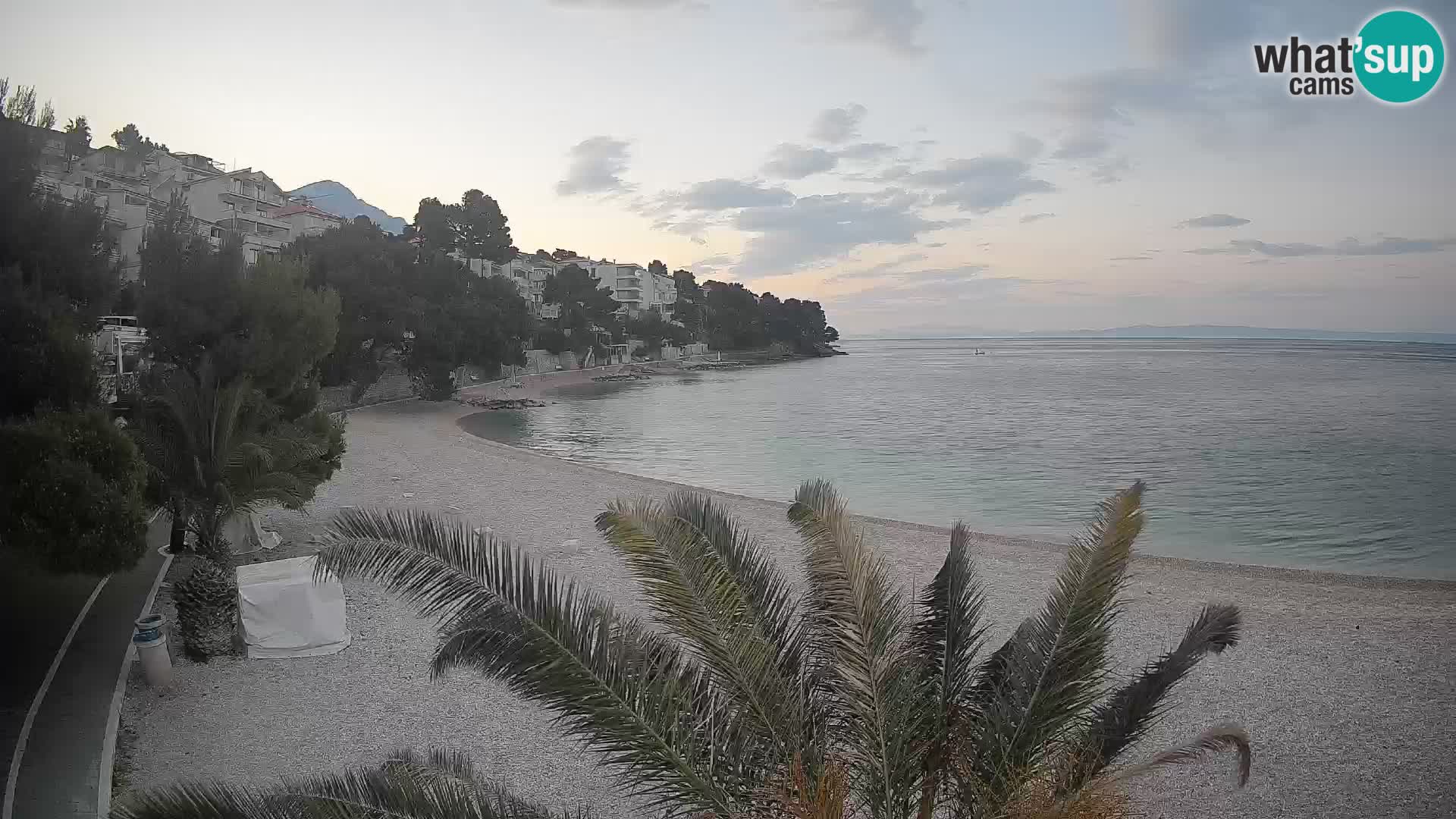 Webcam Spiaggia Lučica Brela – Vista live sulla costa adriatica