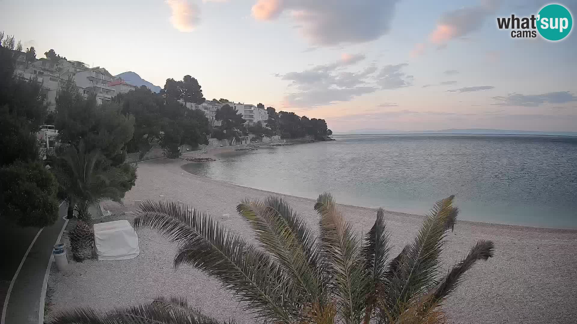 Webcam Spiaggia Lučica Brela – Vista live sulla costa adriatica