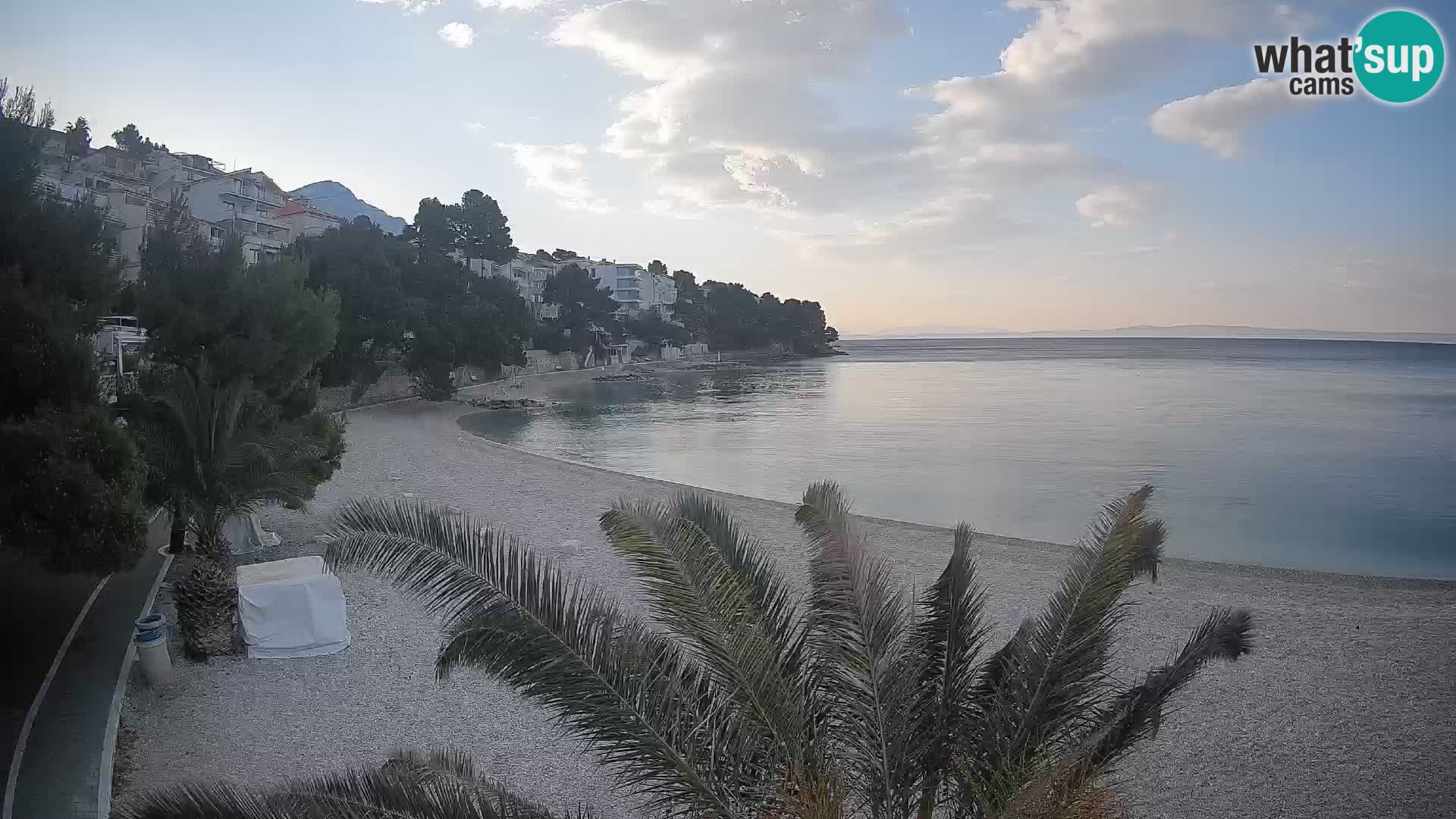 Webcam Playa Lučica Brela – Vista en directo de la costa adriática