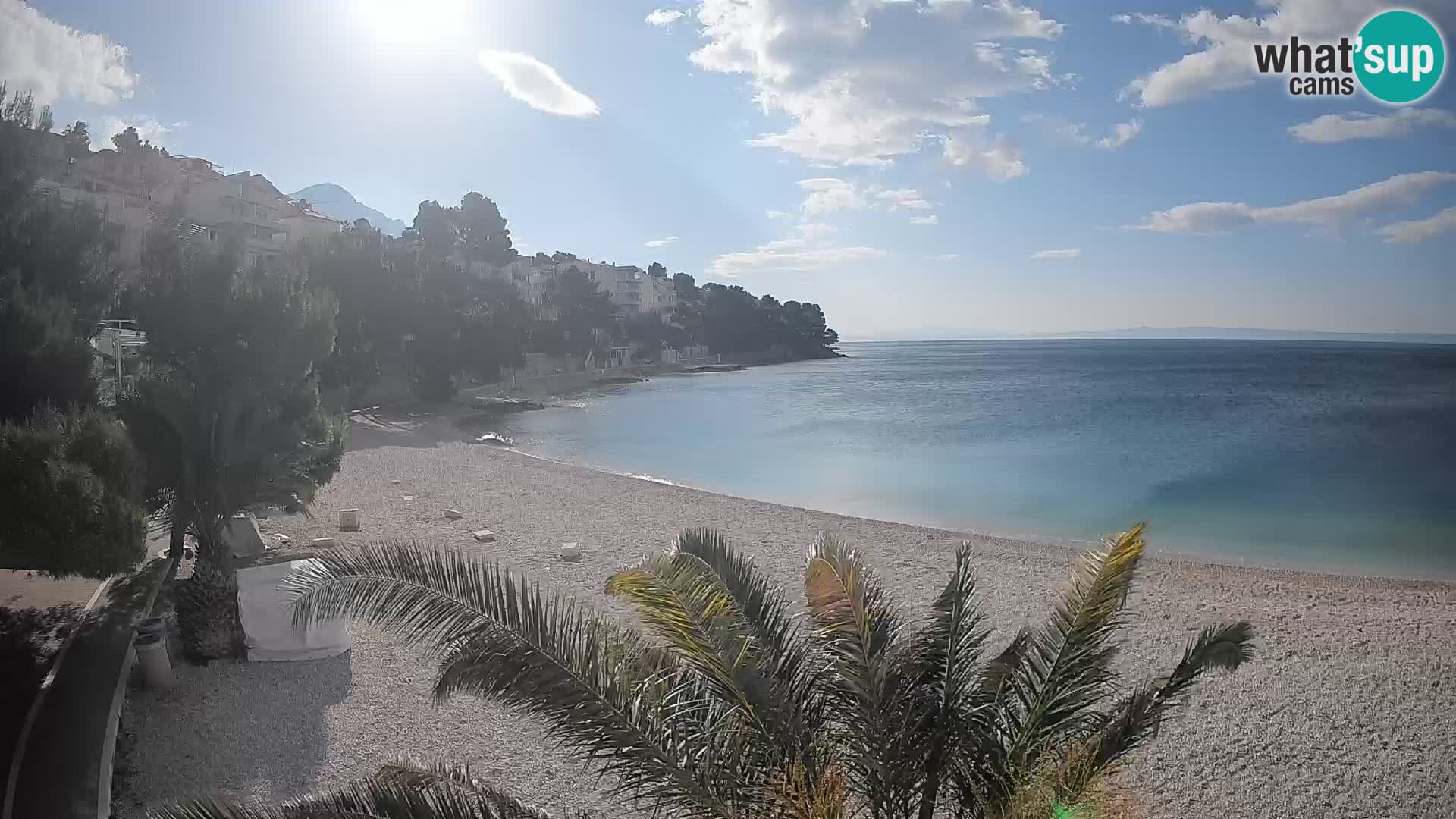 Webcam Plage Lučica Brela – Vue en direct sur la côte adriatique