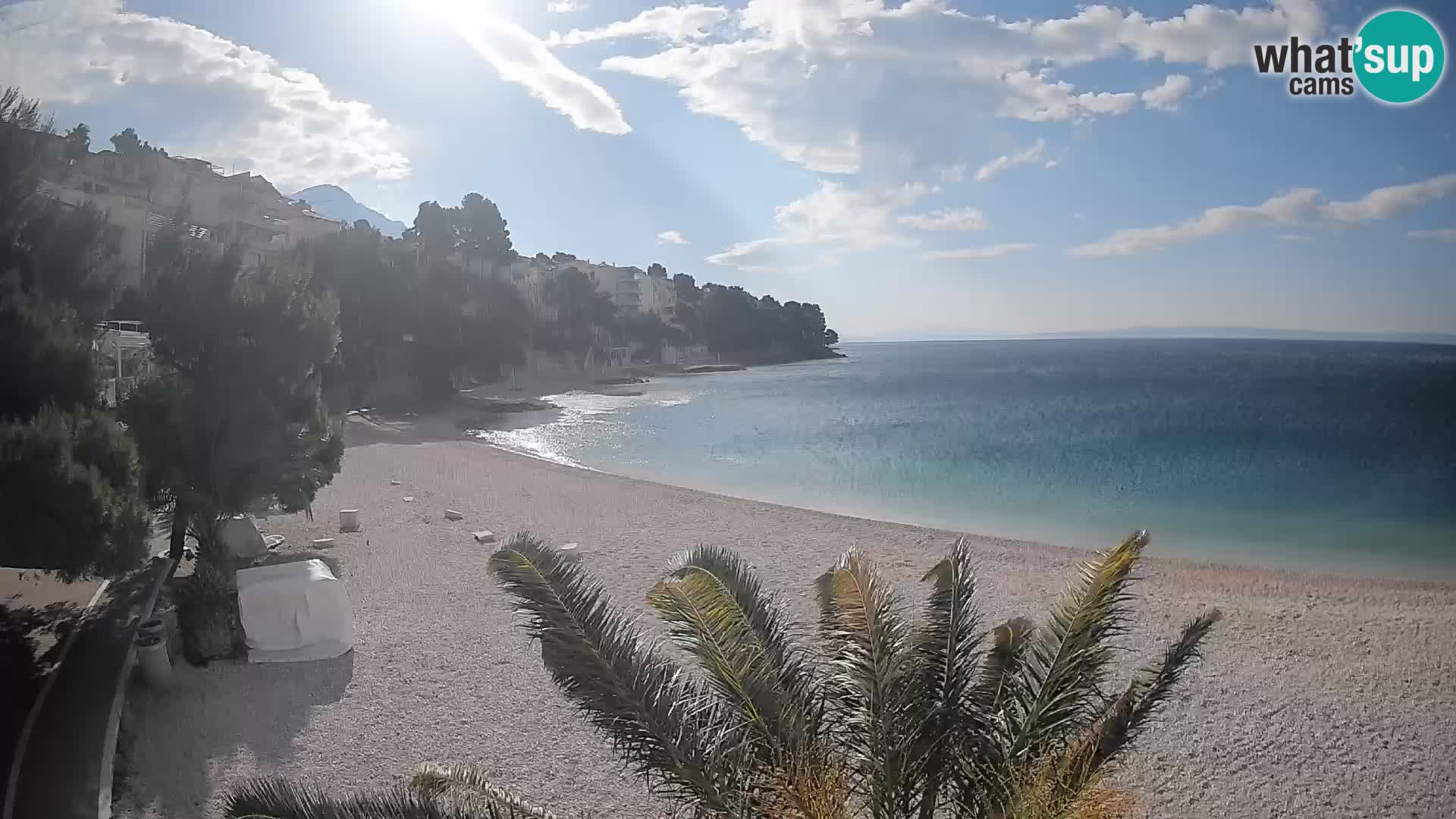 Webcam Playa Lučica Brela – Vista en directo de la costa adriática
