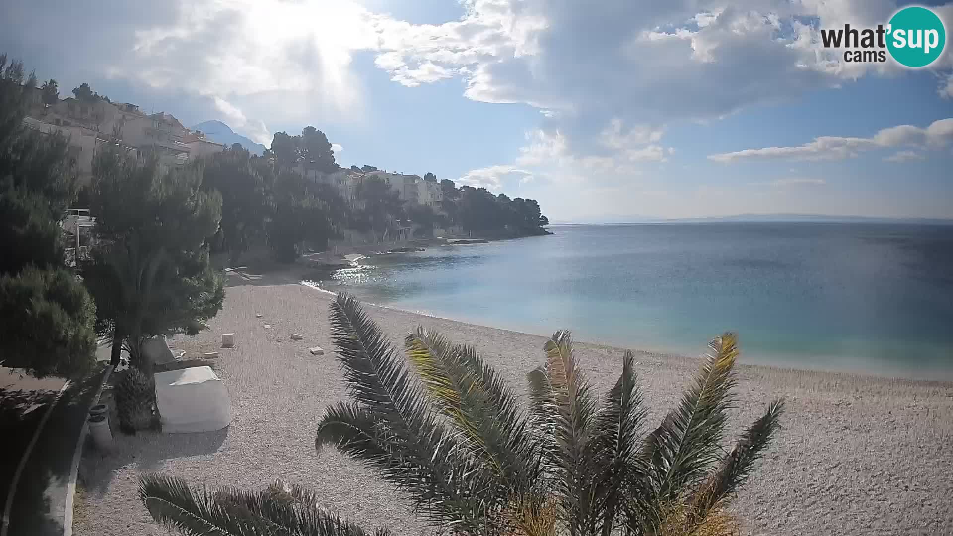 Webcam Spiaggia Lučica Brela – Vista live sulla costa adriatica