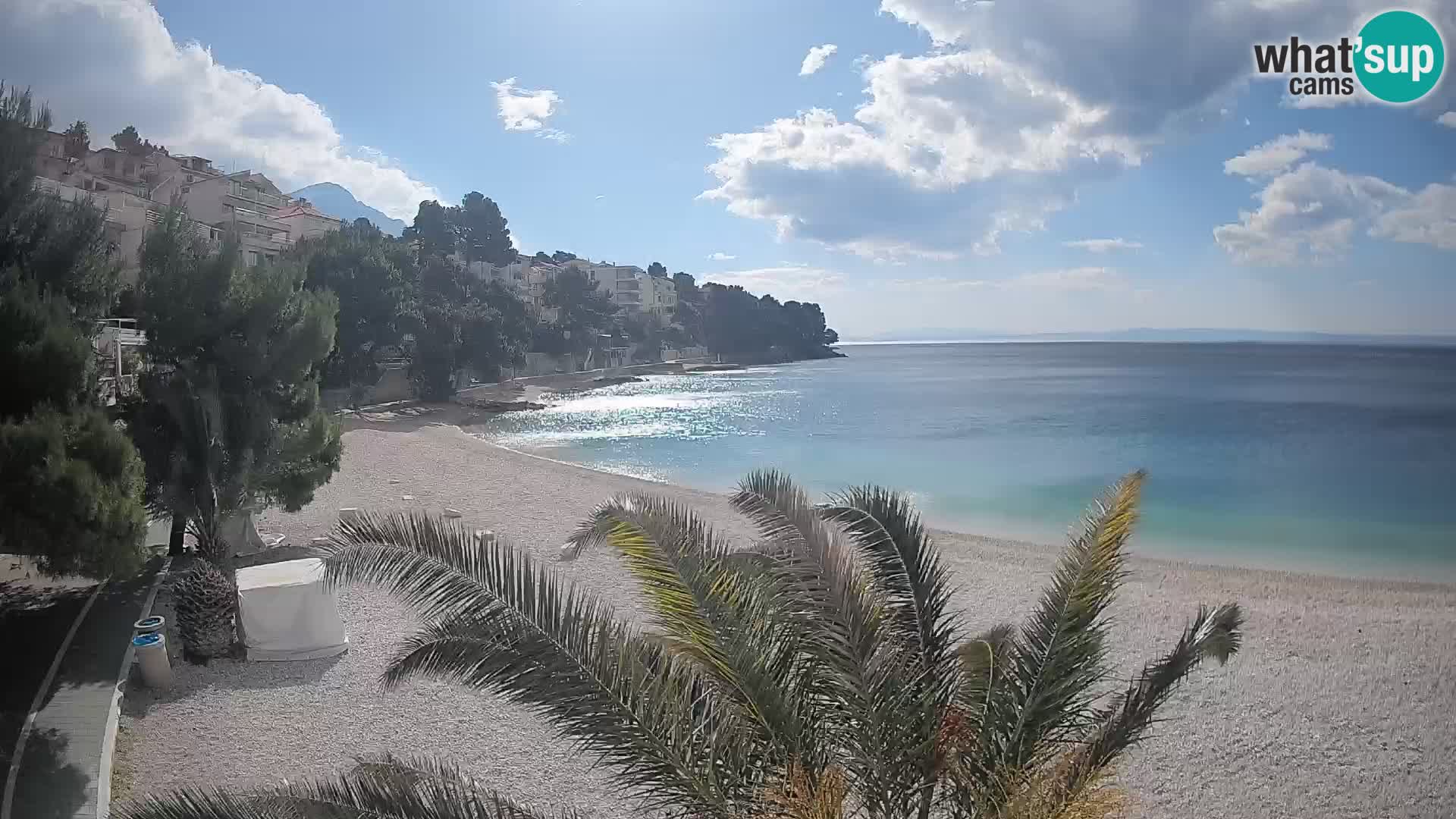 Webcam Plage Lučica Brela – Vue en direct sur la côte adriatique