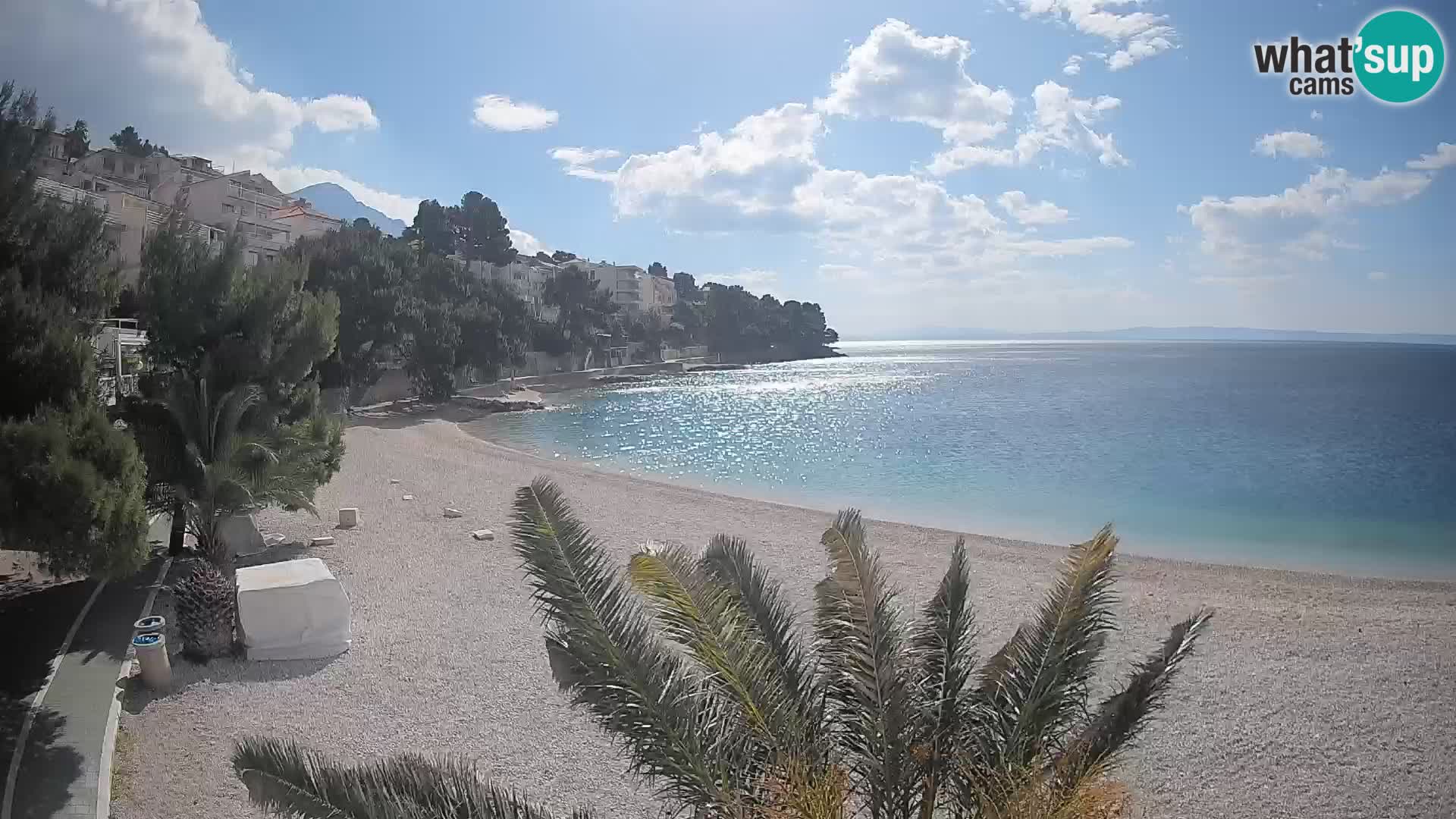 Webcam Plage Lučica Brela – Vue en direct sur la côte adriatique