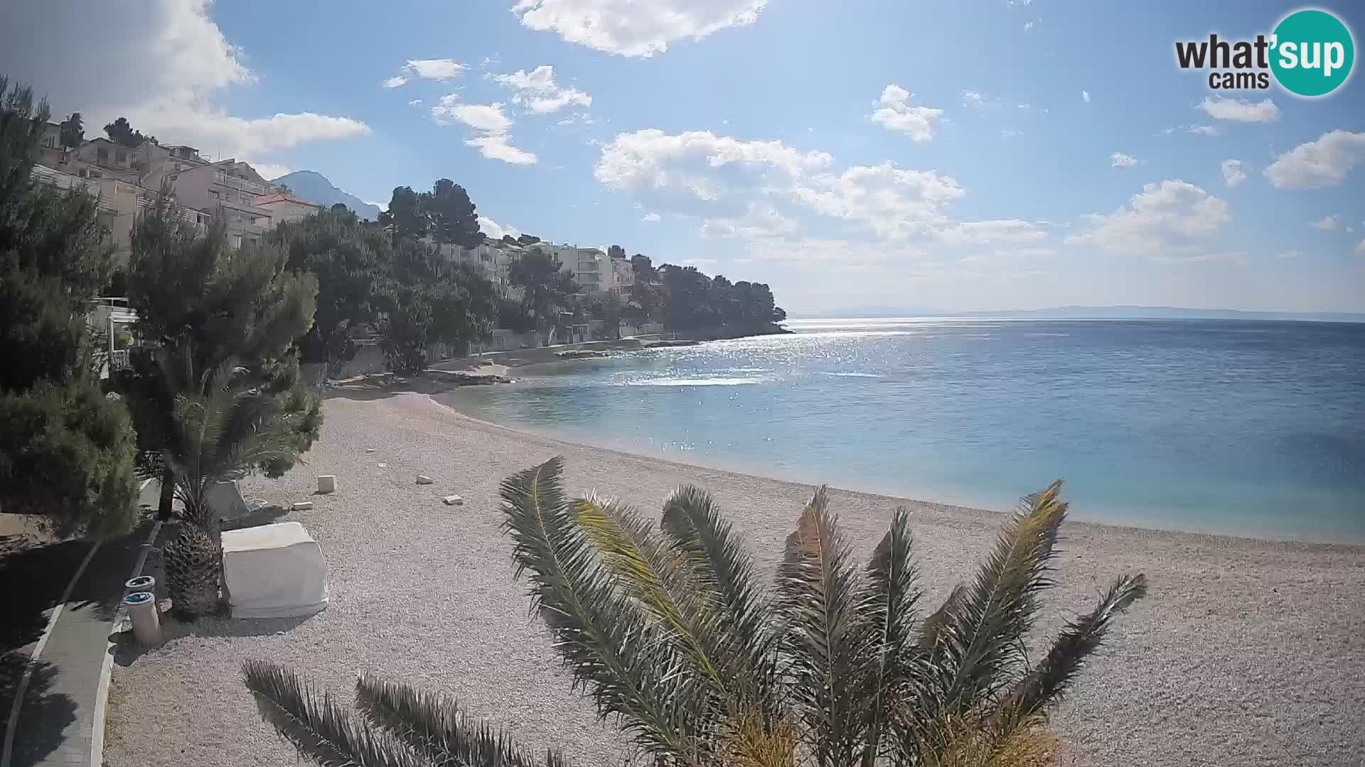 Webcam Plage Lučica Brela – Vue en direct sur la côte adriatique