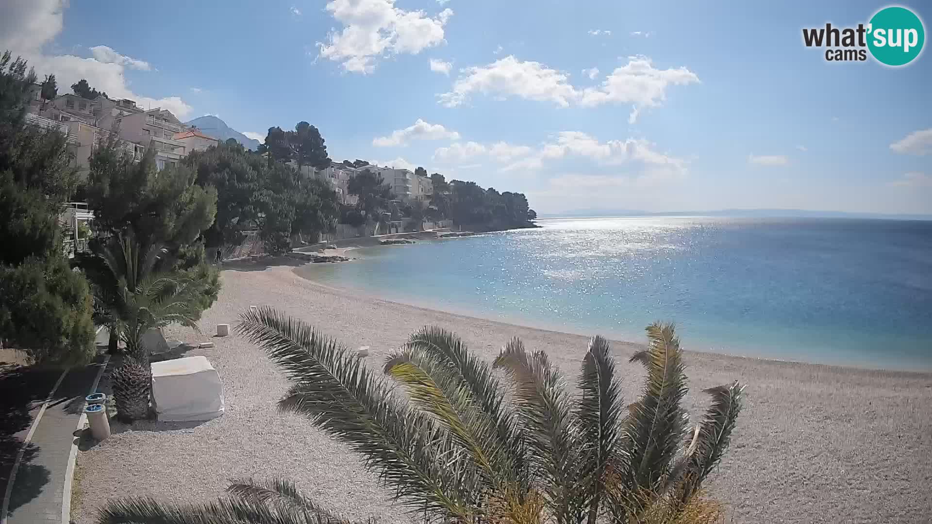 Webcam Spiaggia Lučica Brela – Vista live sulla costa adriatica