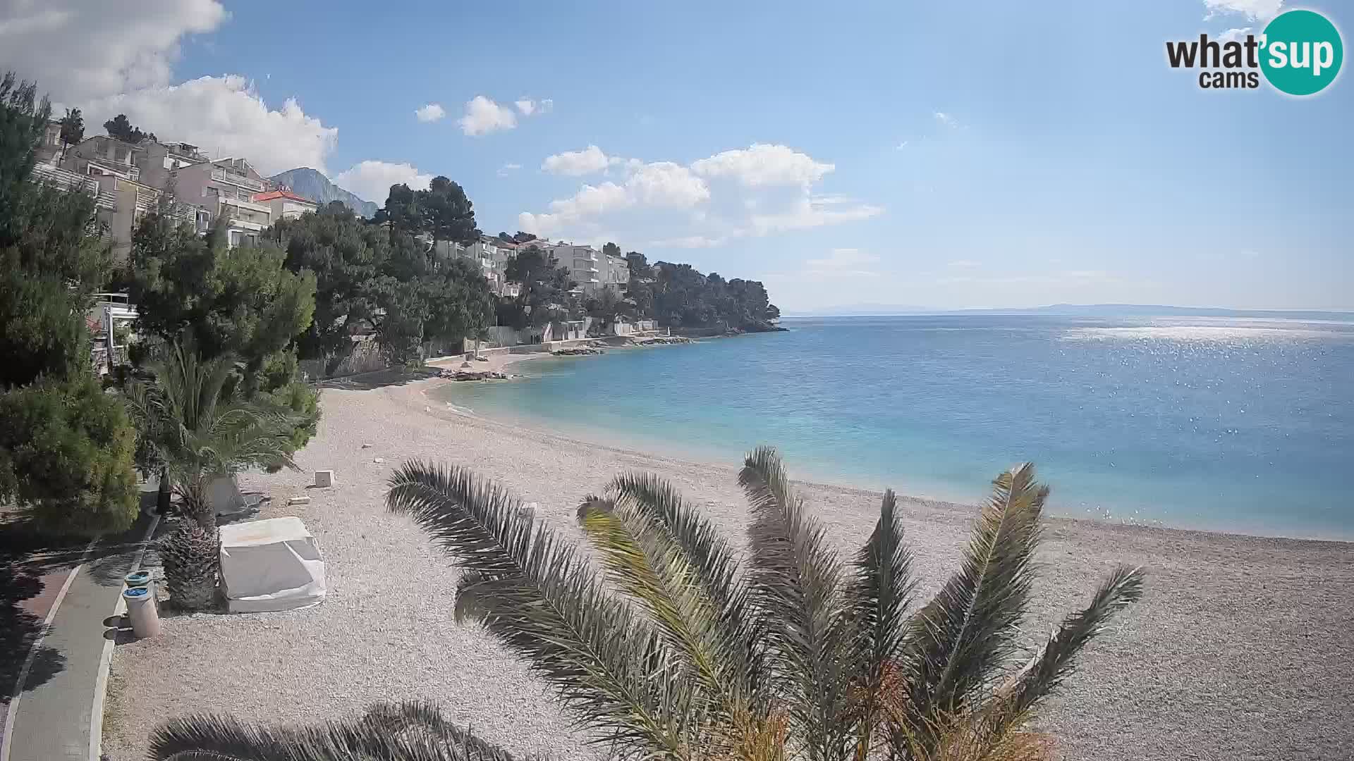 Webcam Playa Lučica Brela – Vista en directo de la costa adriática