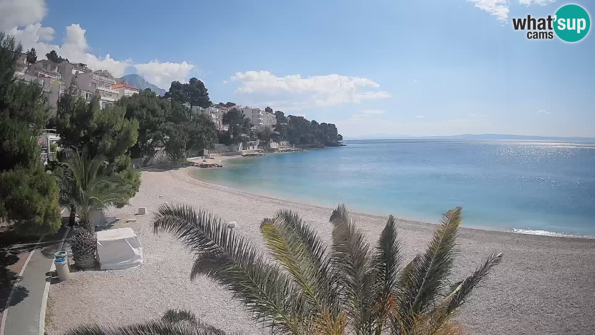 Webcam Playa Lučica Brela – Vista en directo de la costa adriática