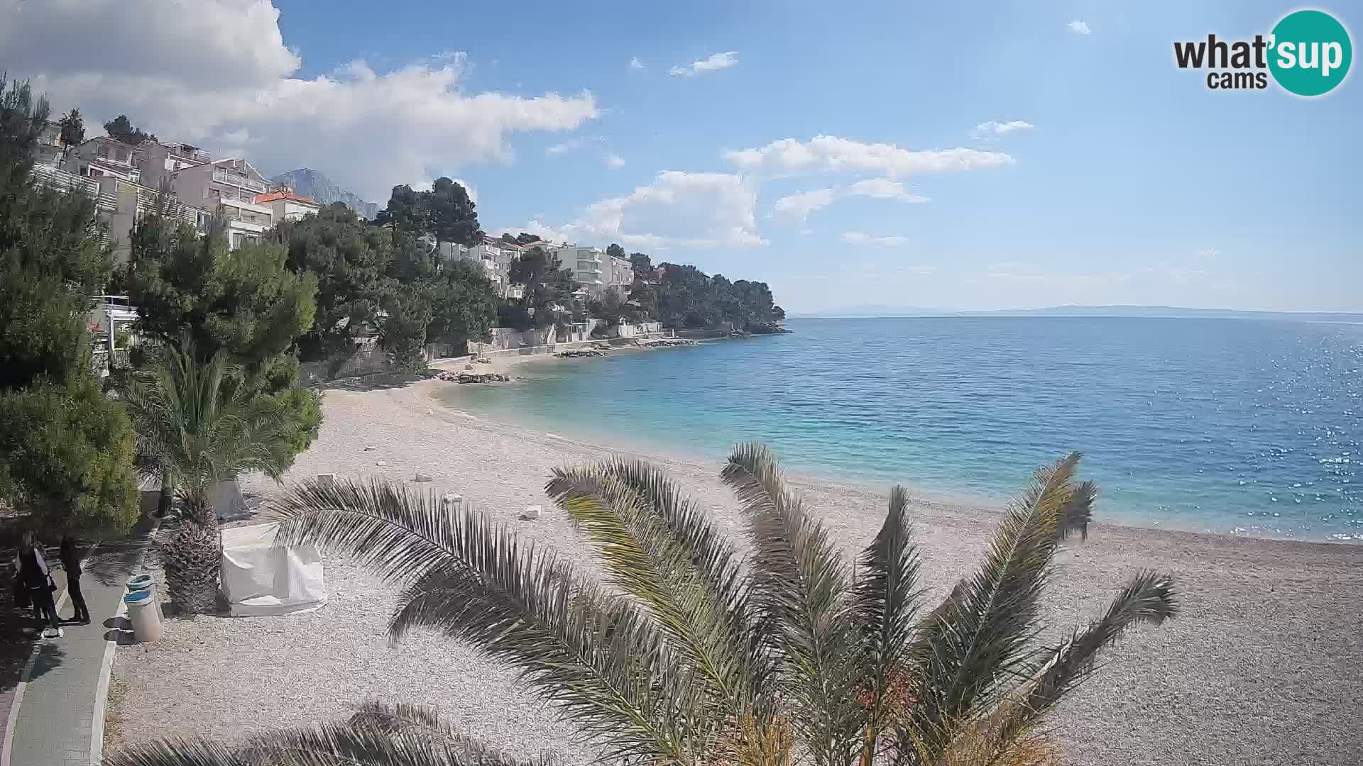 Webcam Playa Lučica Brela – Vista en directo de la costa adriática