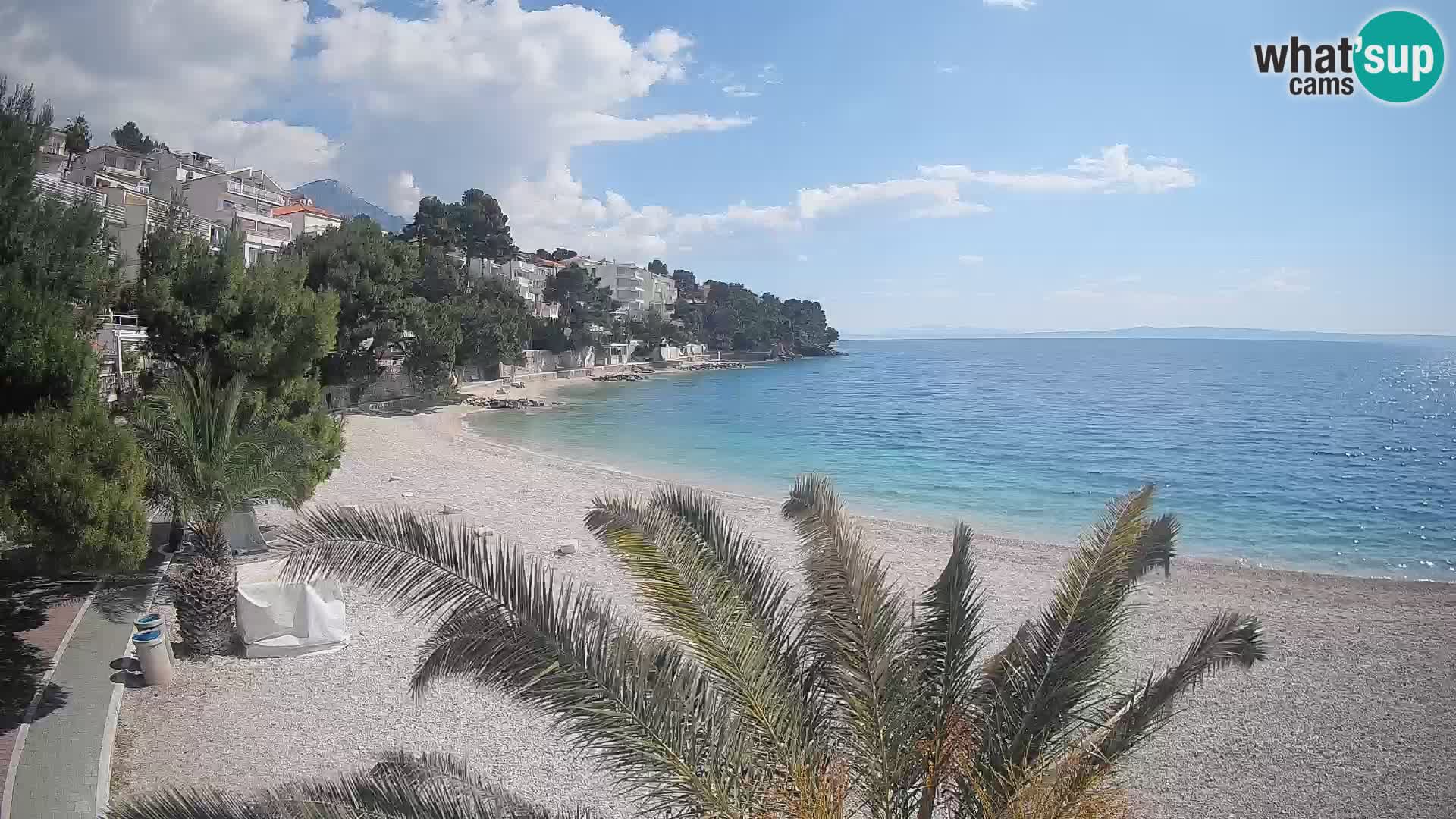 Webcam Playa Lučica Brela – Vista en directo de la costa adriática
