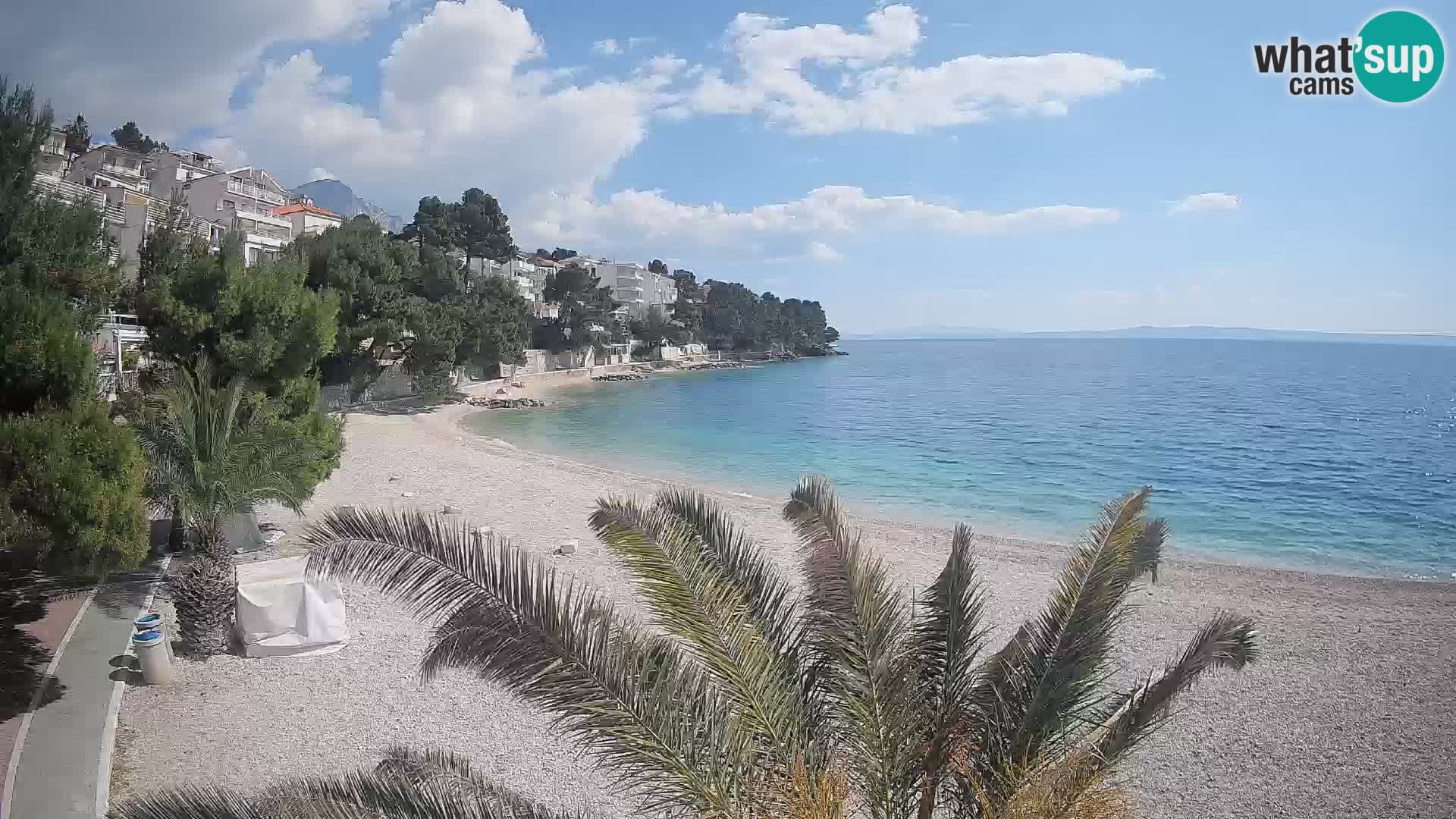 Webcam Playa Lučica Brela – Vista en directo de la costa adriática