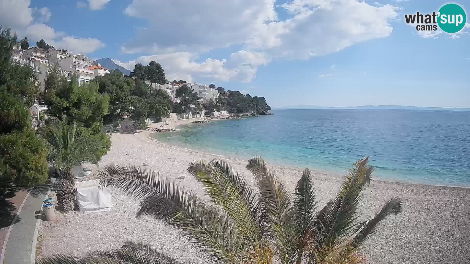 Webcam Playa Lučica Brela – Vista en directo de la costa adriática