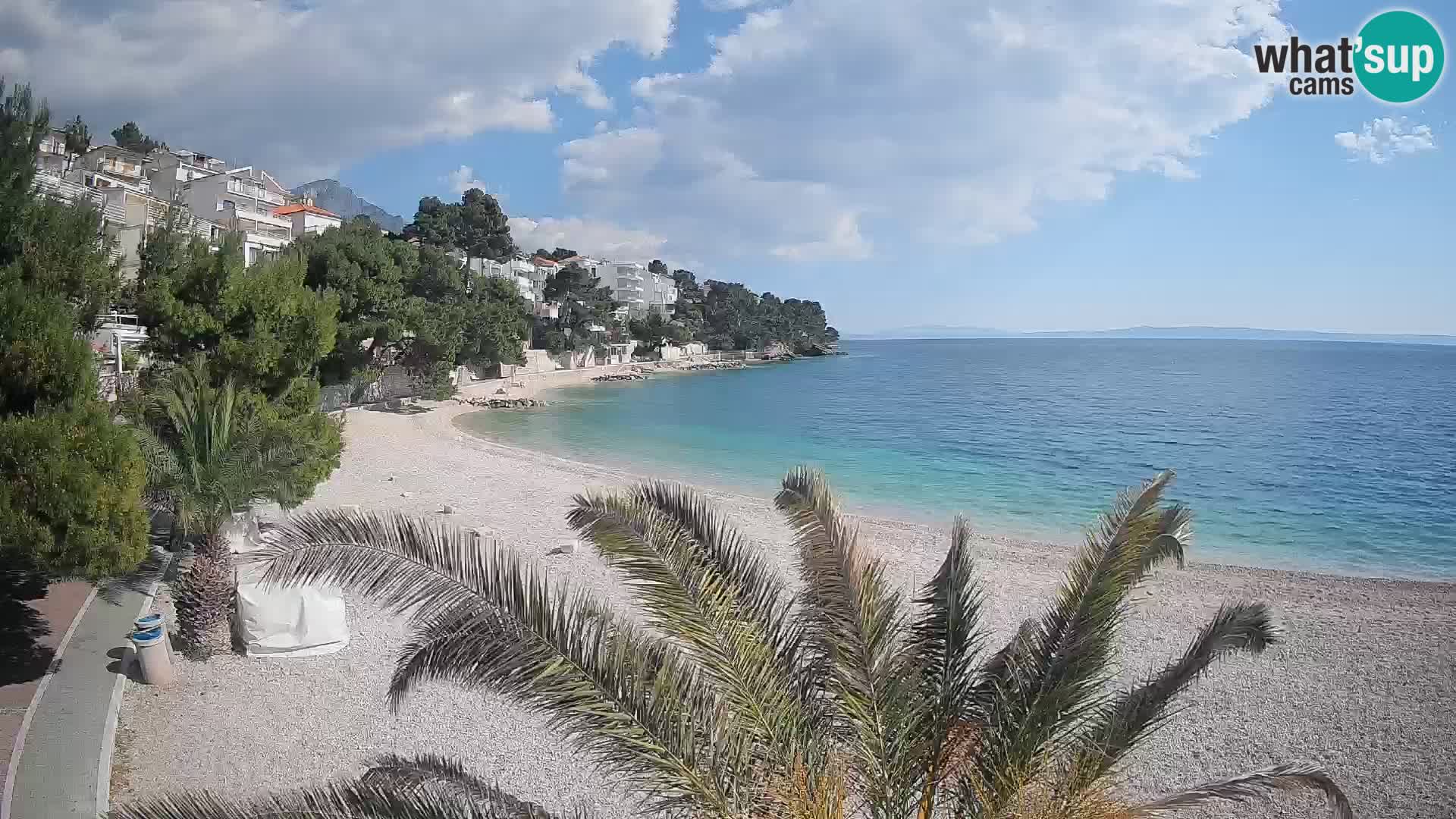 Webcam Spiaggia Lučica Brela – Vista live sulla costa adriatica
