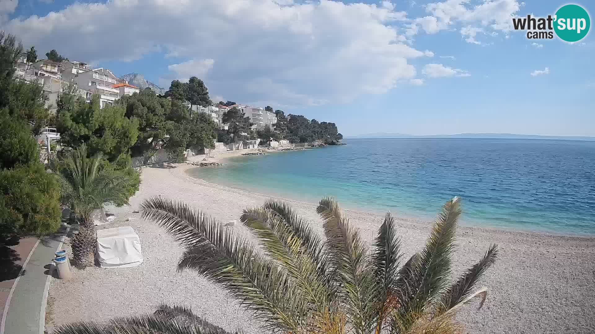 Webcam Playa Lučica Brela – Vista en directo de la costa adriática