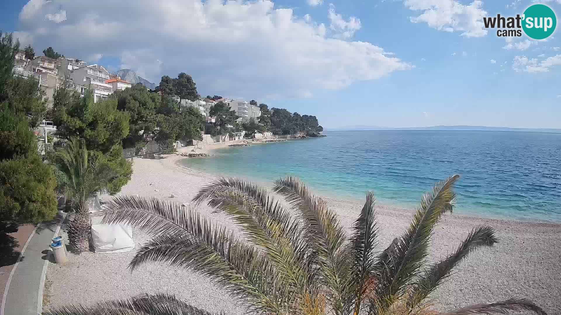 Webcam Plage Lučica Brela – Vue en direct sur la côte adriatique