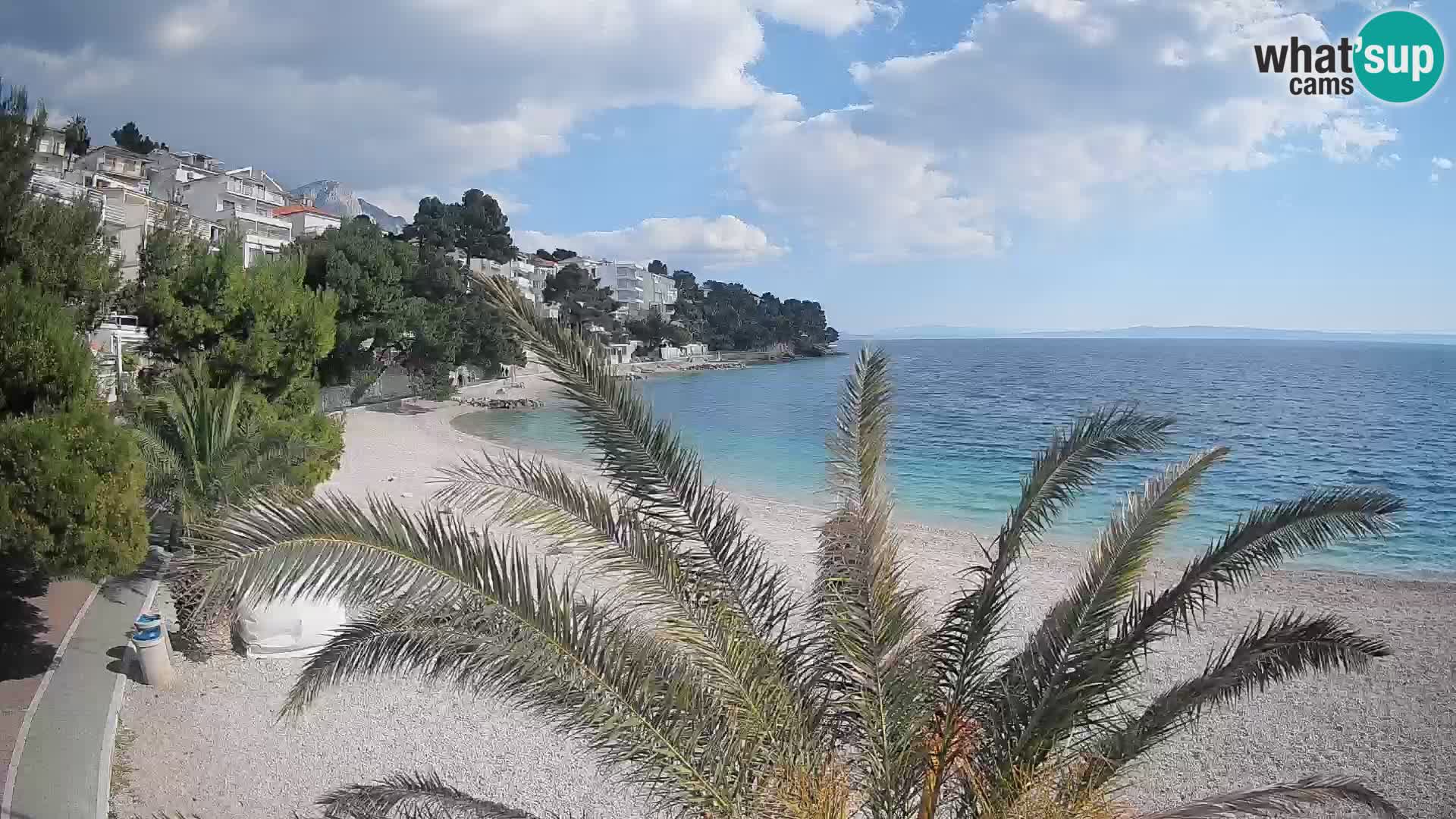 Webcam Playa Lučica Brela – Vista en directo de la costa adriática