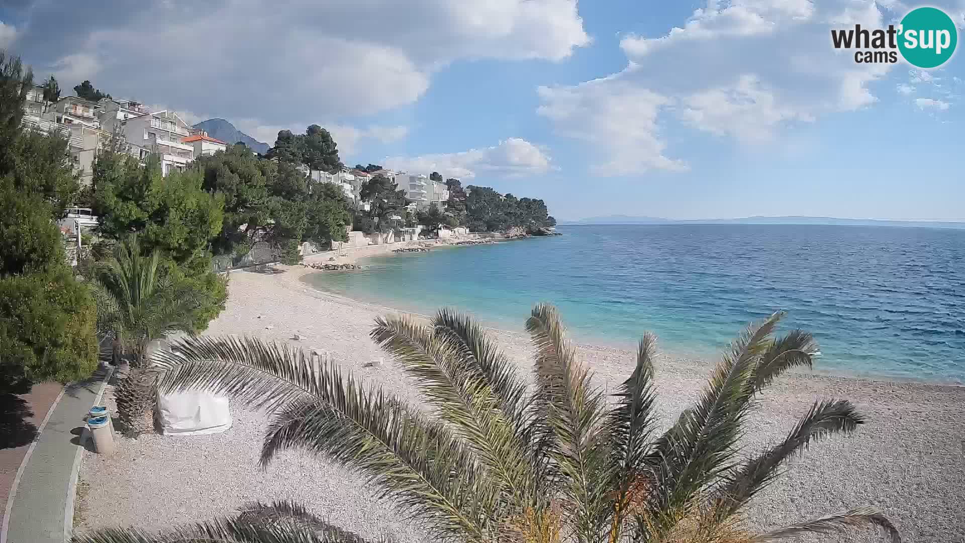 Webcam Playa Lučica Brela – Vista en directo de la costa adriática