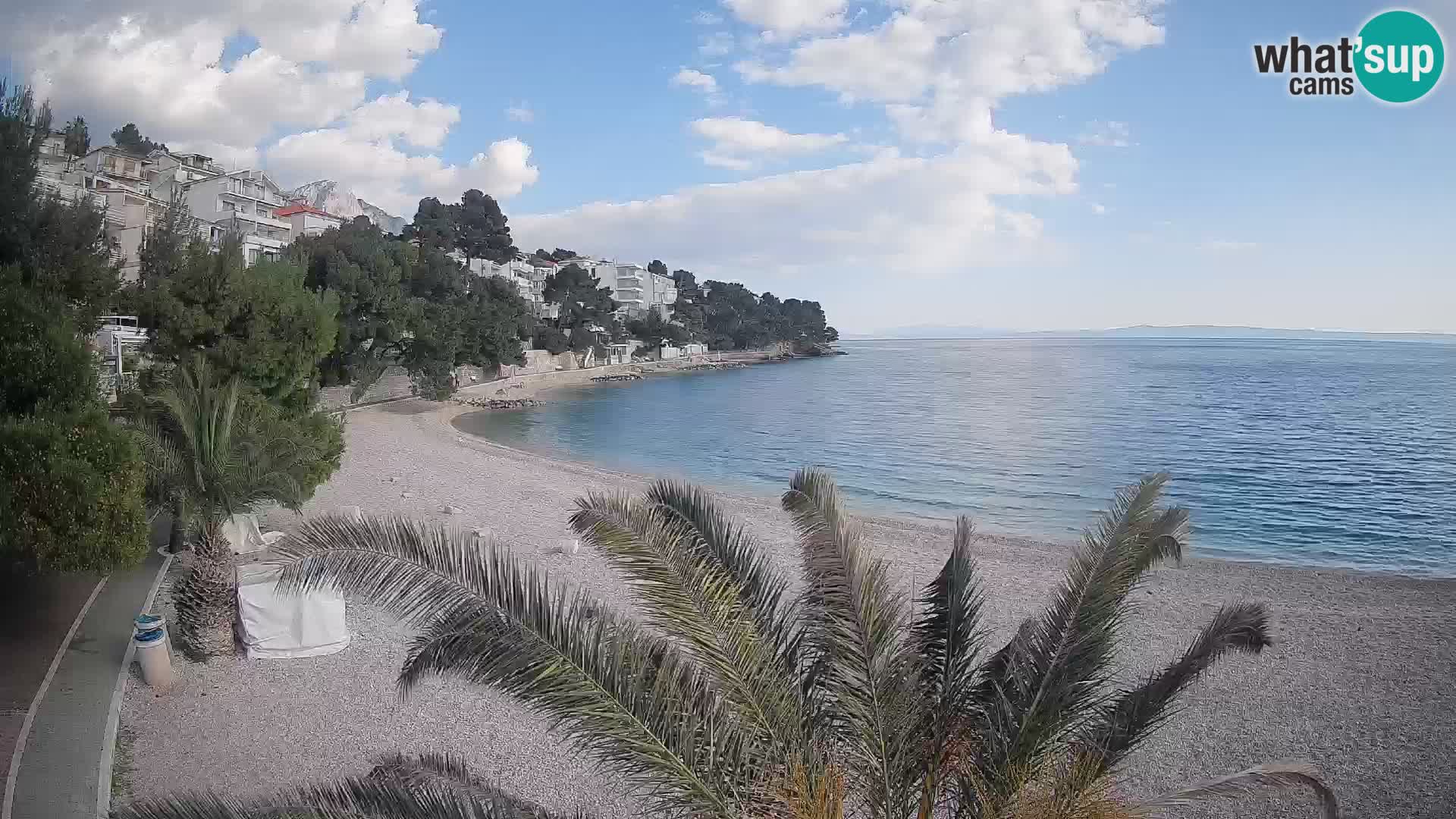 Webcam Spiaggia Lučica Brela – Vista live sulla costa adriatica