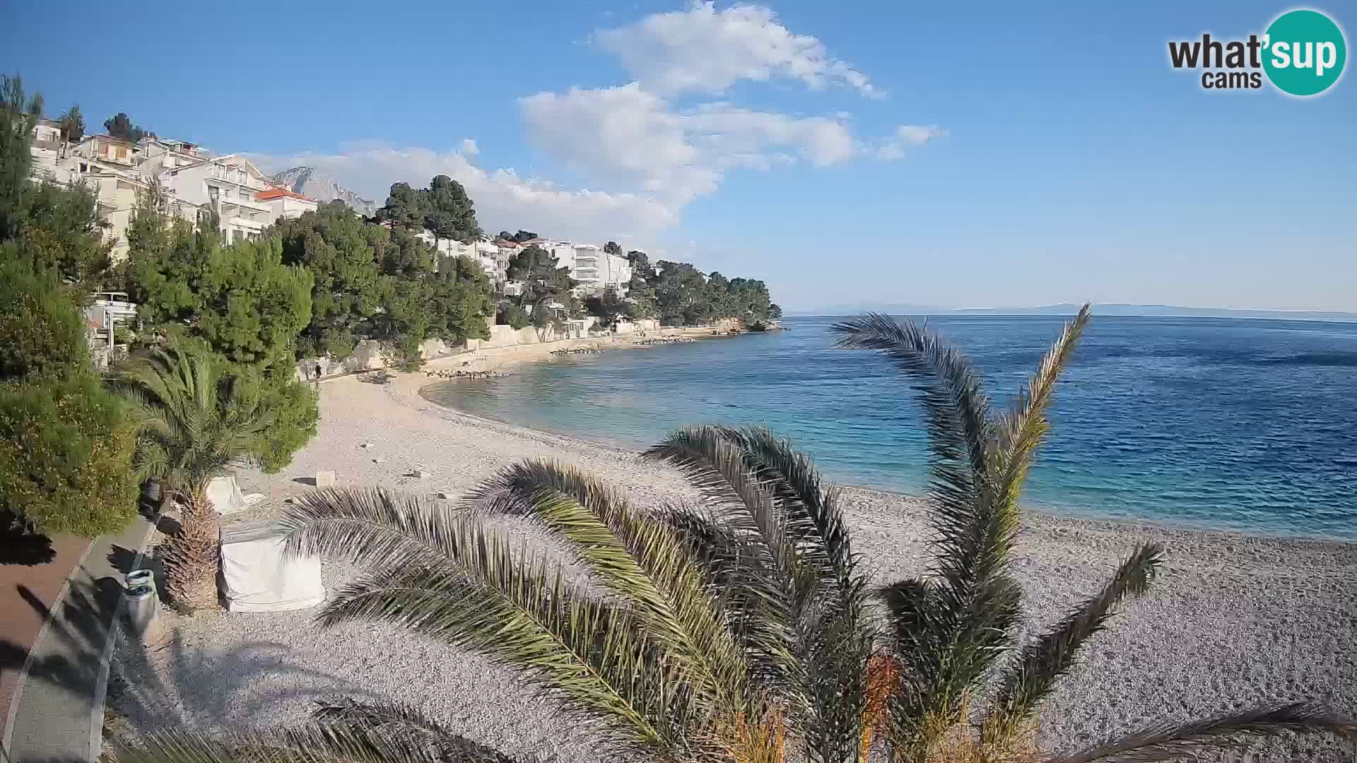 Webcam Lučica Beach Brela – Live View from the Adriatic Coast