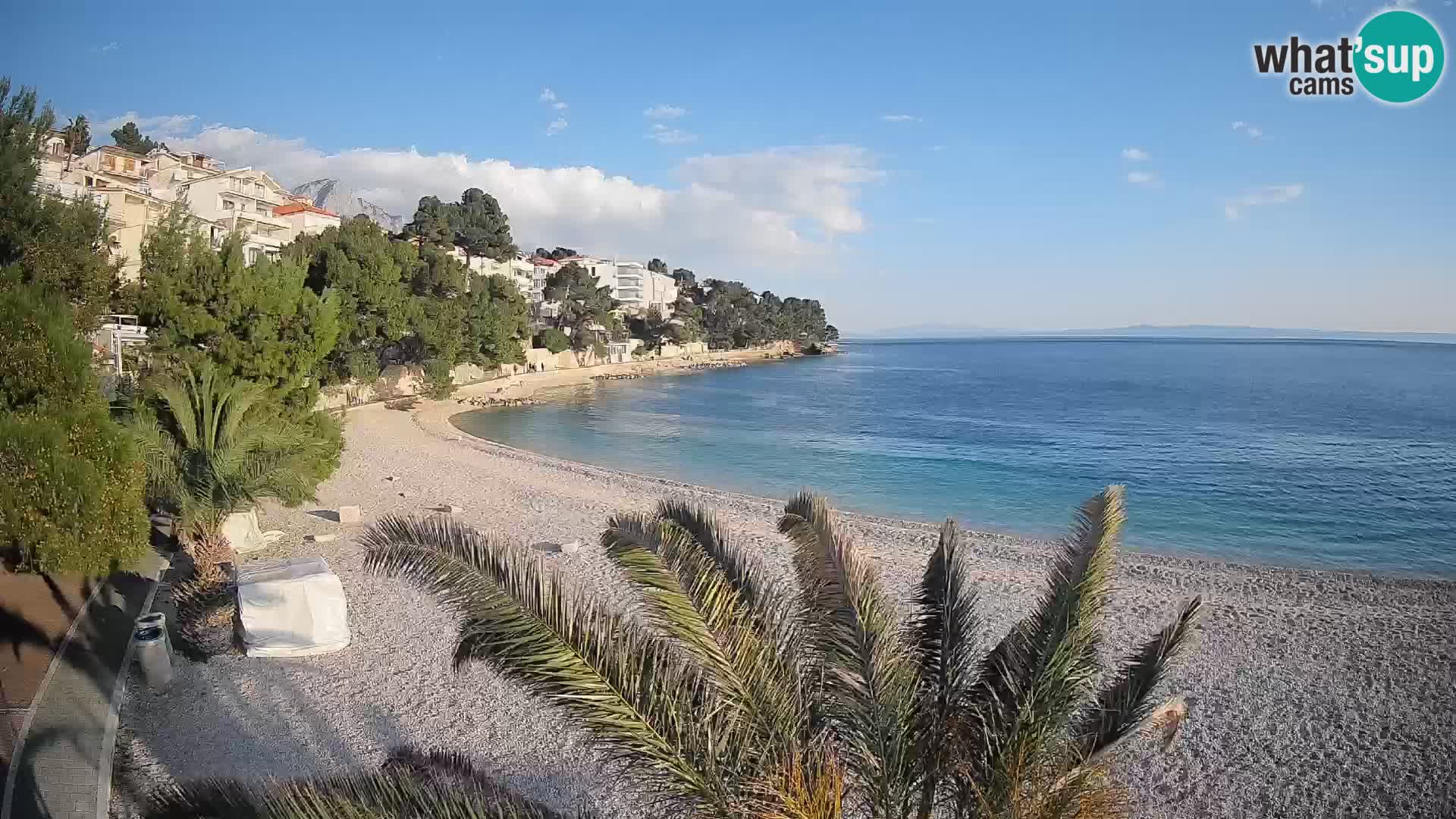 Webcam Plage Lučica Brela – Vue en direct sur la côte adriatique
