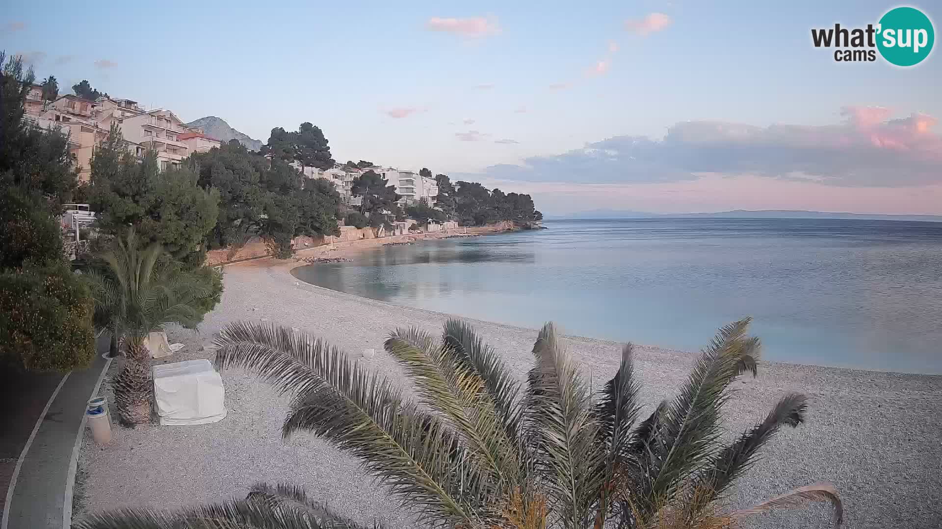 Webcam Lučica Beach Brela – Live View from the Adriatic Coast