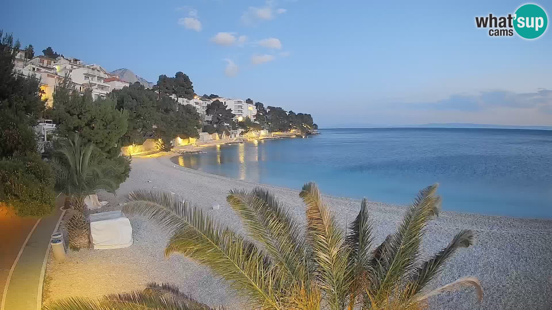 Webcam Playa Lučica Brela – Vista en directo de la costa adriática