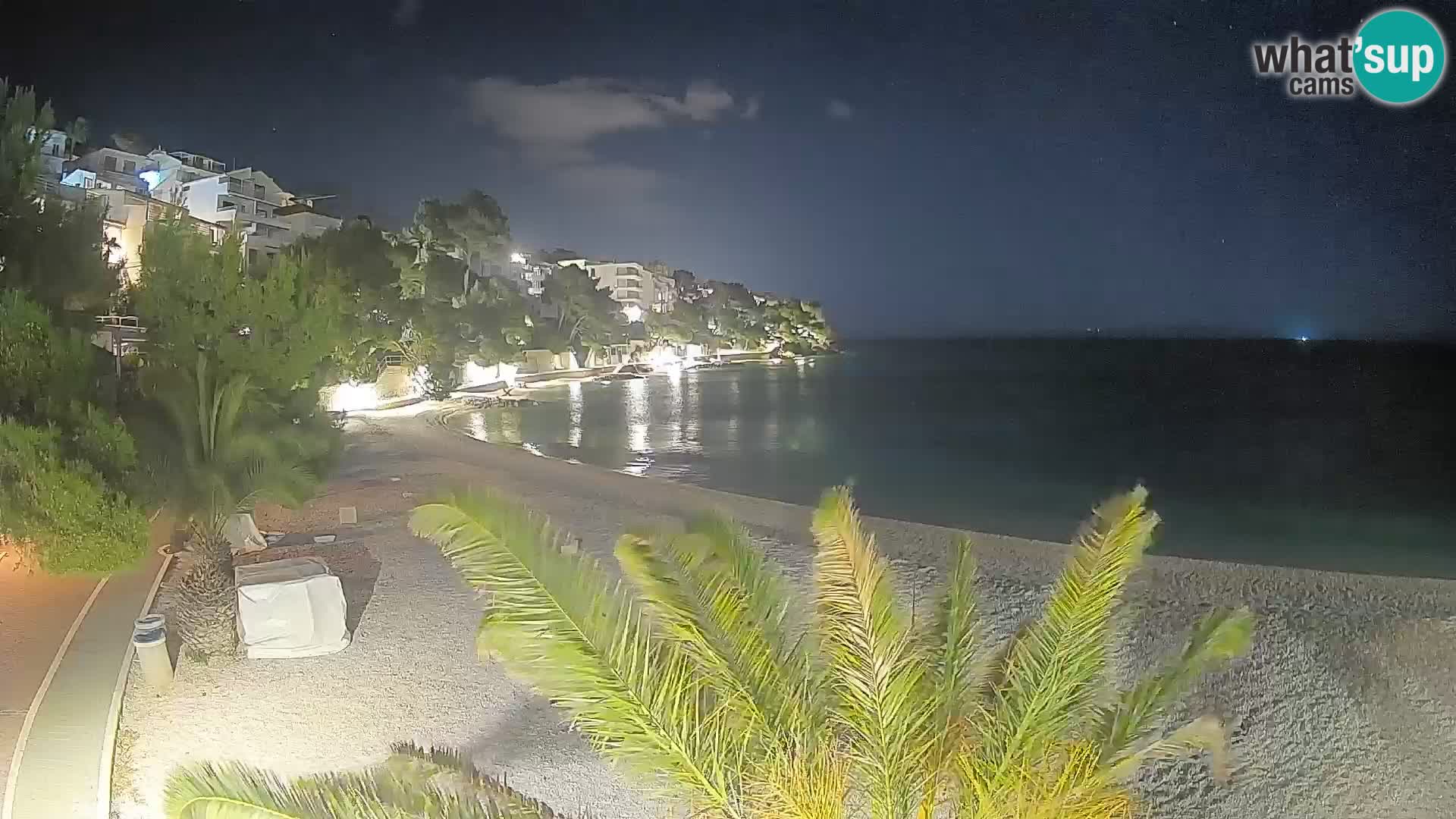 Webcam Lučica Strand Beach Brela – Liveblick von der Adriaküste
