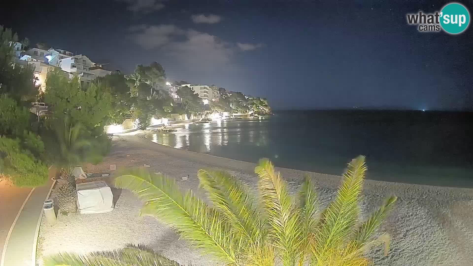 Webcam Plage Lučica Brela – Vue en direct sur la côte adriatique